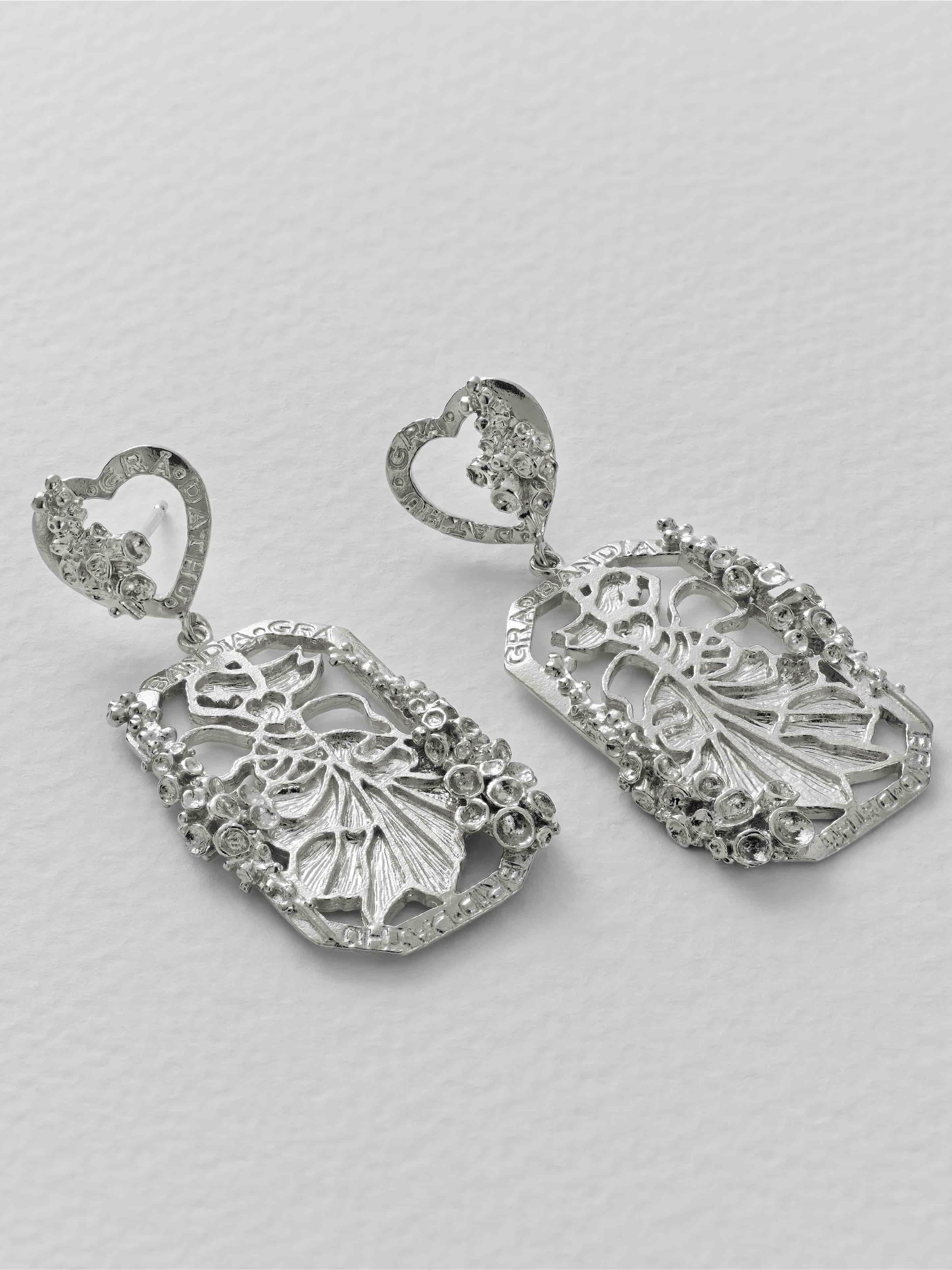 AM x Emma Dabiri Engraved Goddess Drop Earrings - image 10 | silver