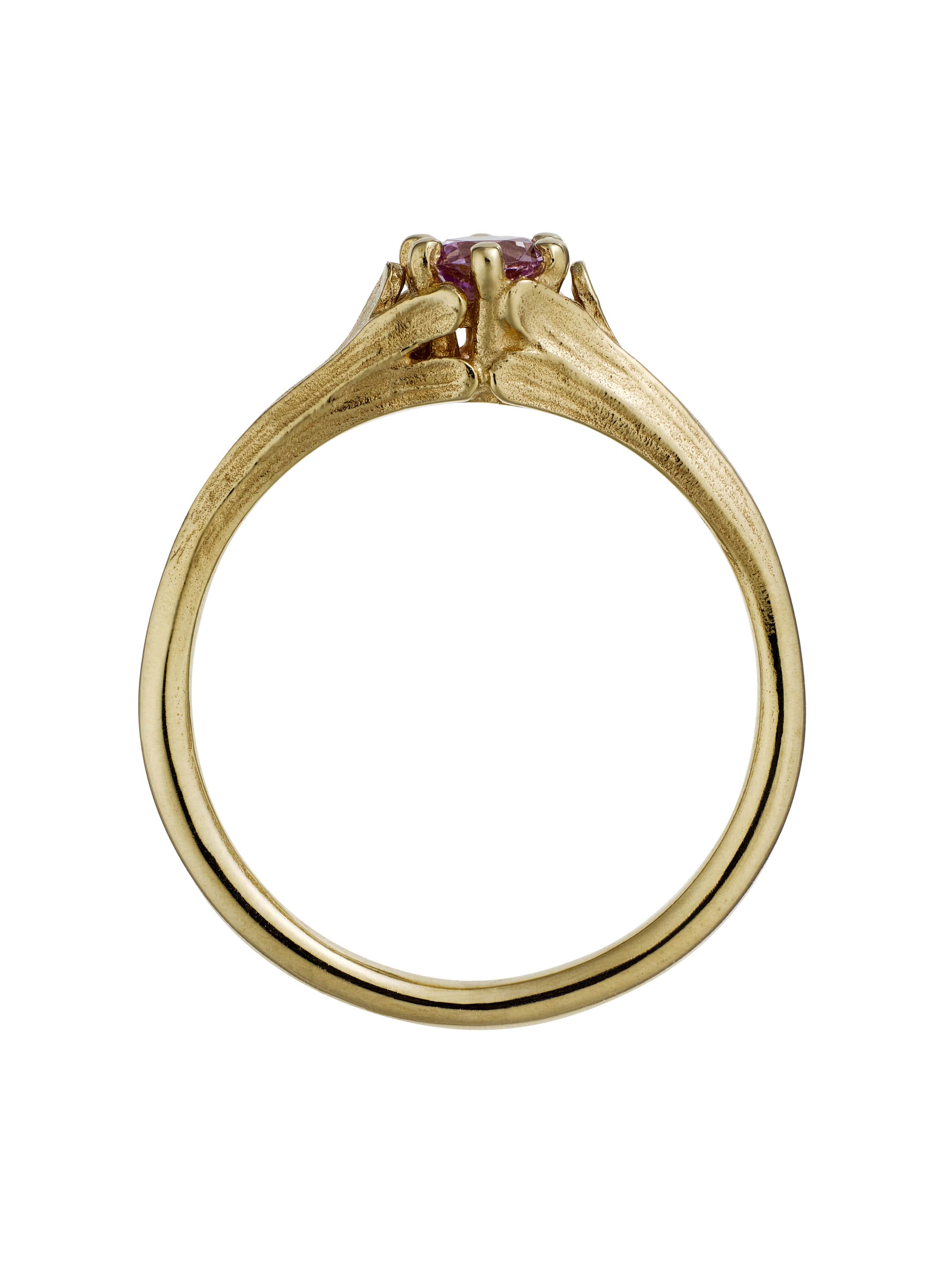 Small Coronet Ring with 0.33ct Blush Pink Madagascan Sapphire - image 3 | 18ct yellow gold