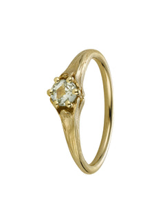 Small Coronet Ring with 0.36ct Sage Green Madagascan Sapphire