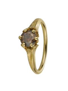 Large Coronet Ring with 0.77ct Fancy Cognac Diamond