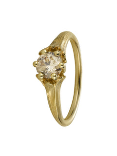 Large Coronet Ring with 0.67ct Champagne Diamond