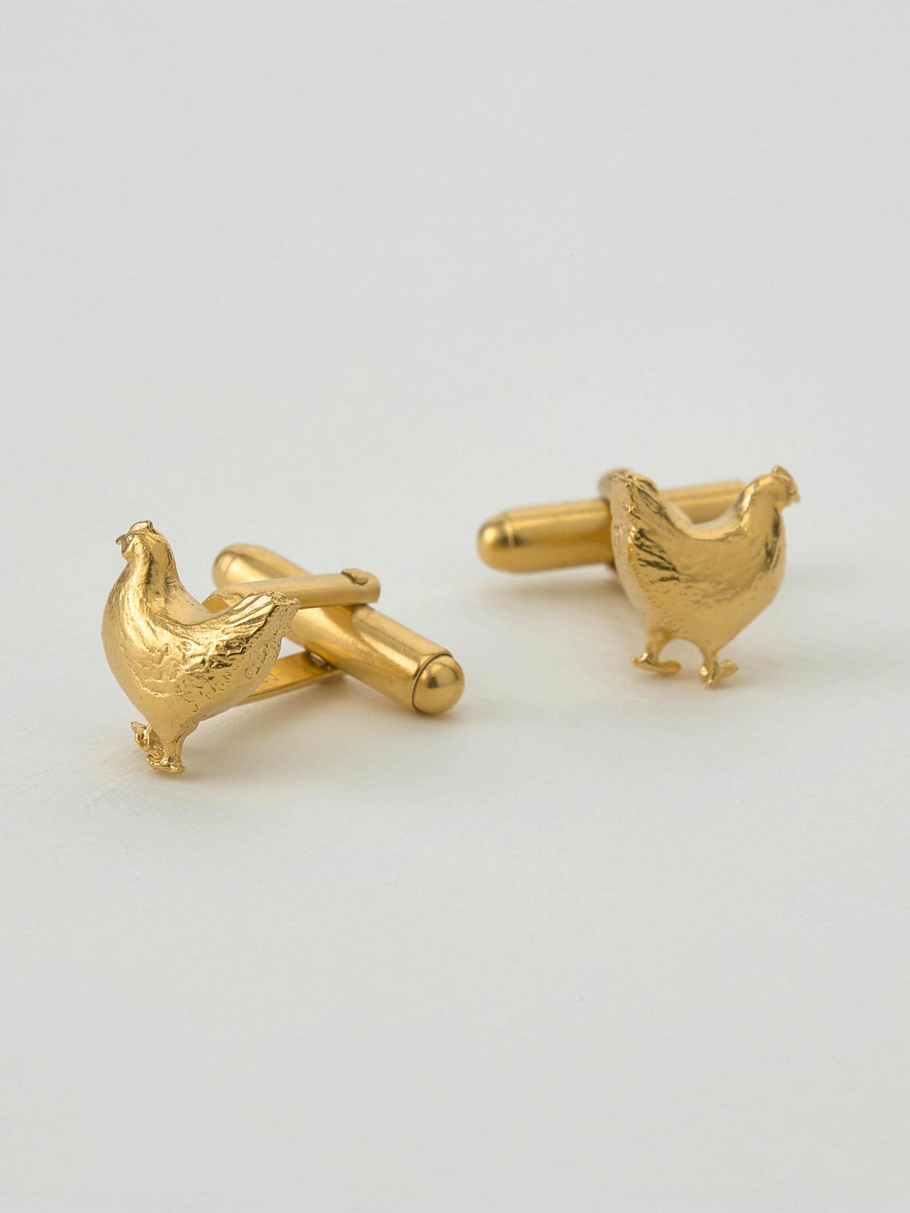 Hen Cufflinks - image 5 | gold plate