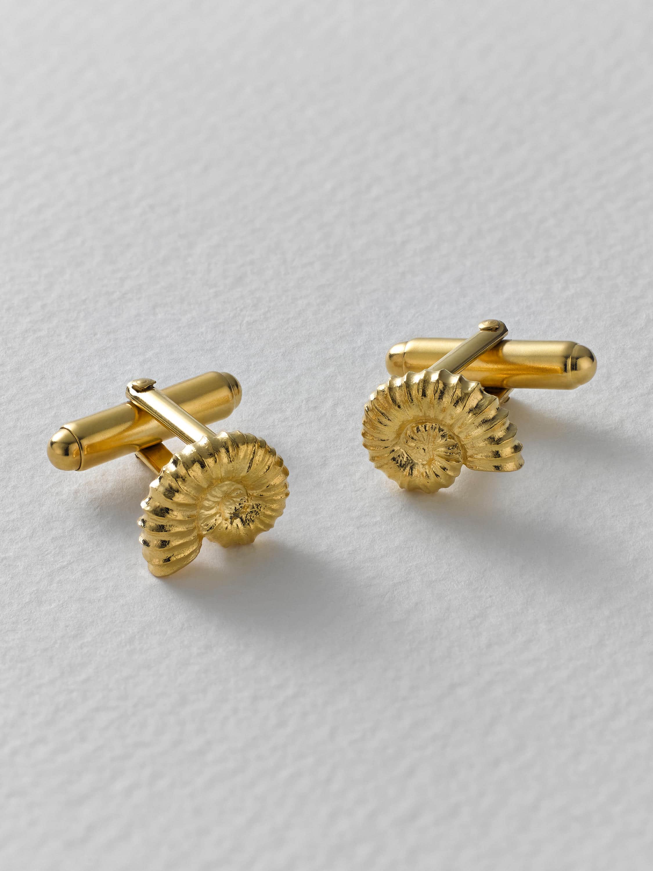 Ammonite Cufflink - image 3 | gold plate