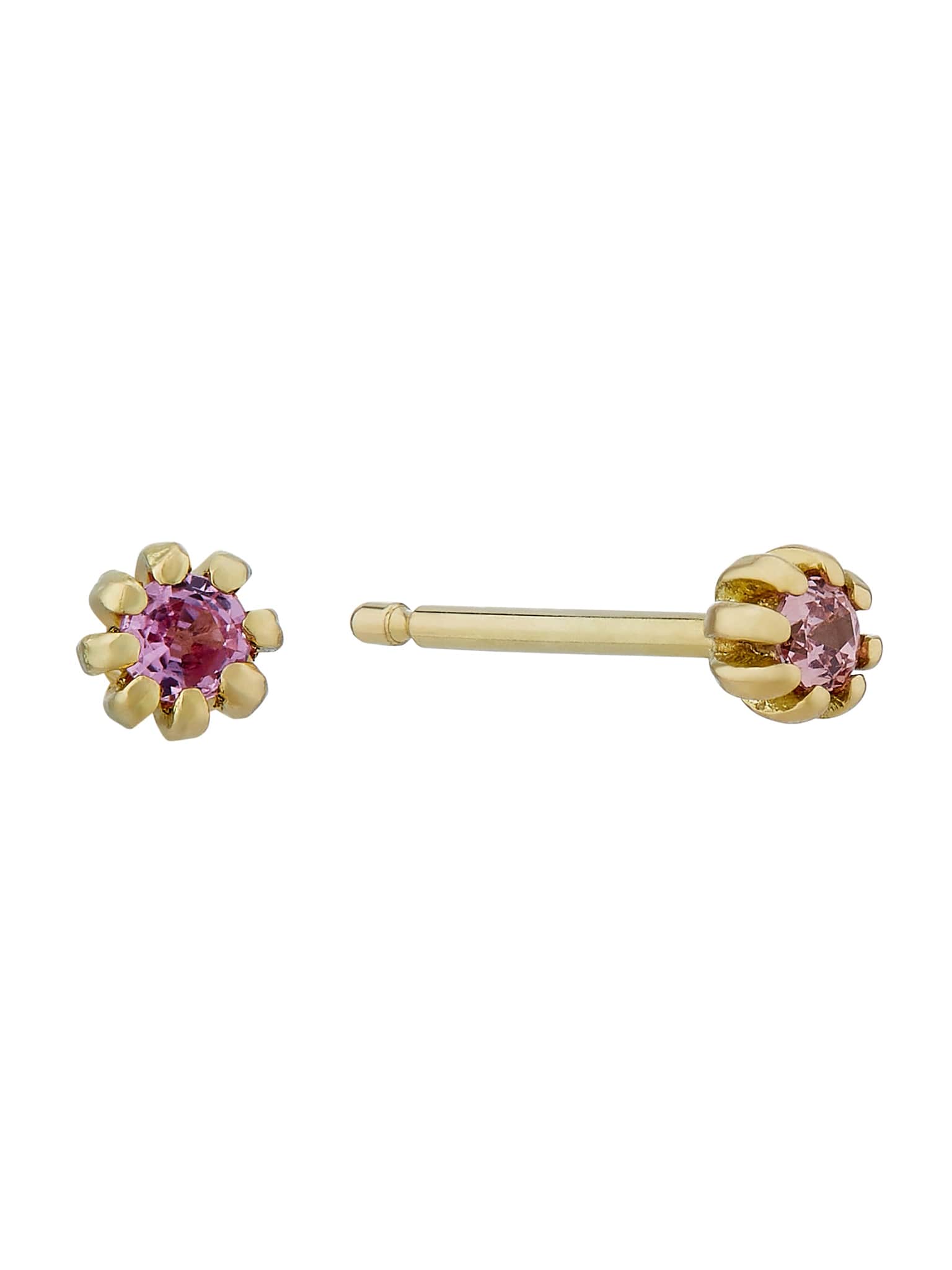 Hot Pink Sapphire Seruni Stud Earrings - image 1 | 18ct yellow gold