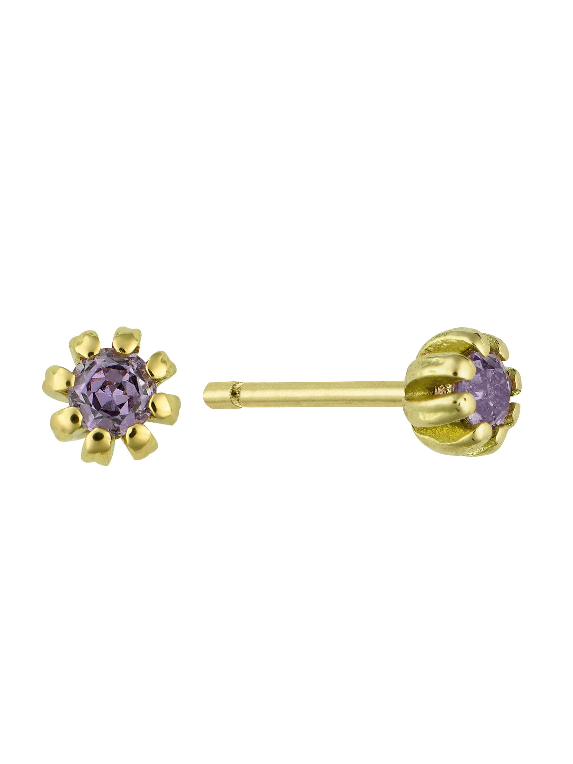 Lilac Sapphire Seruni Stud Earrings - image 1 | 18ct yellow gold