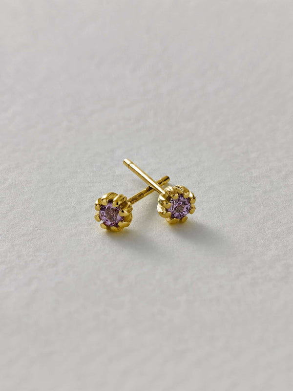 Lilac Sapphire Seruni Stud Earrings