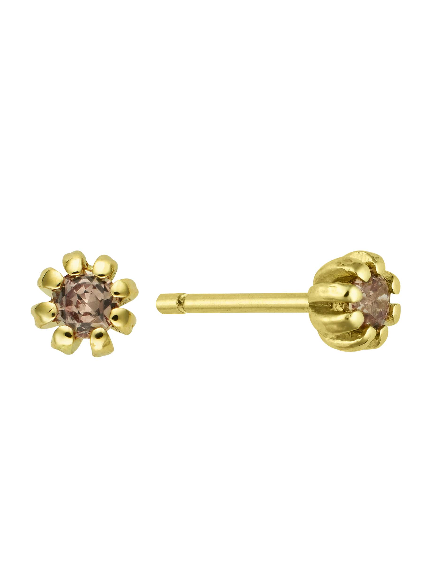 Peach Sapphire Seruni Stud Earrings - image 1 | 18ct yellow gold