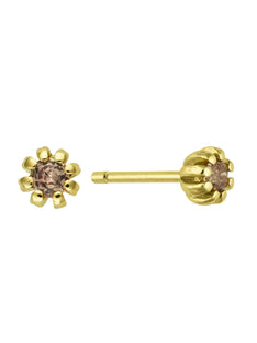 Peach Sapphire Seruni Stud Earrings