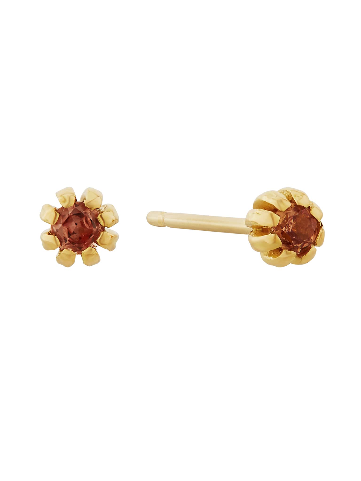 Peach Sapphire Seruni Stud Earrings - image 1 | 18ct yellow gold