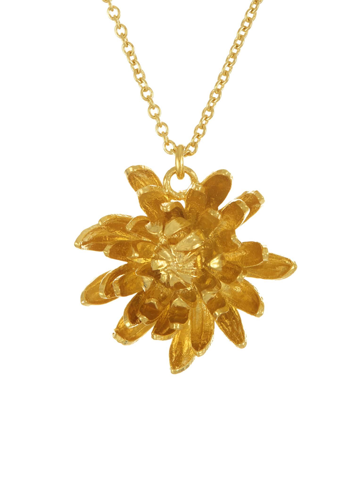 Chrysanthemum Flower Necklace - image 1 | gold plate