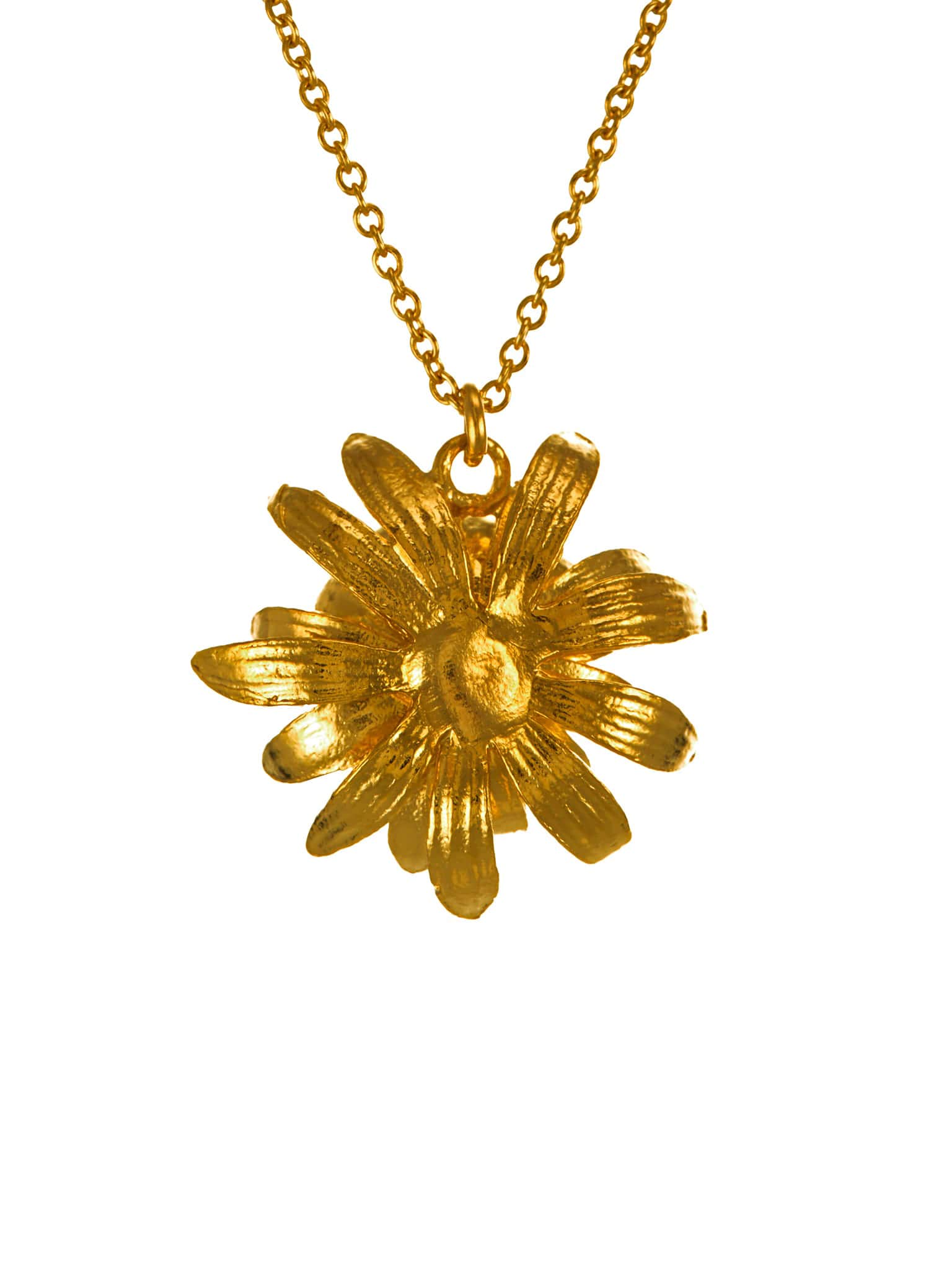 Chrysanthemum Flower Necklace - image 6 | gold plate