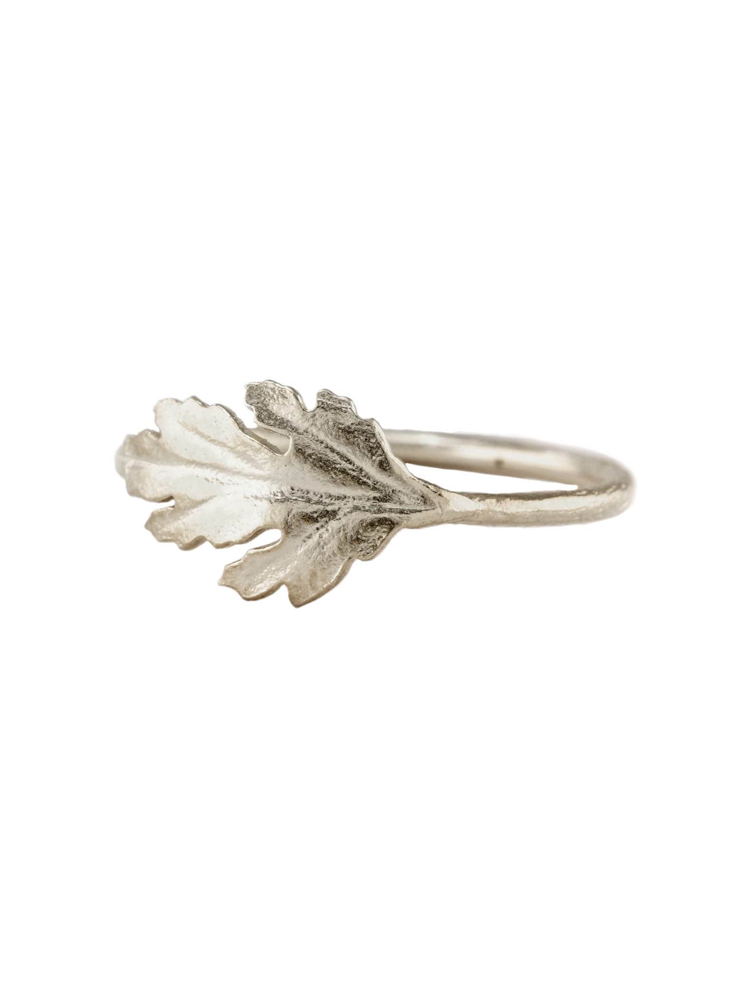 Chrysanthemum Leaf Ring - image 3 | silver