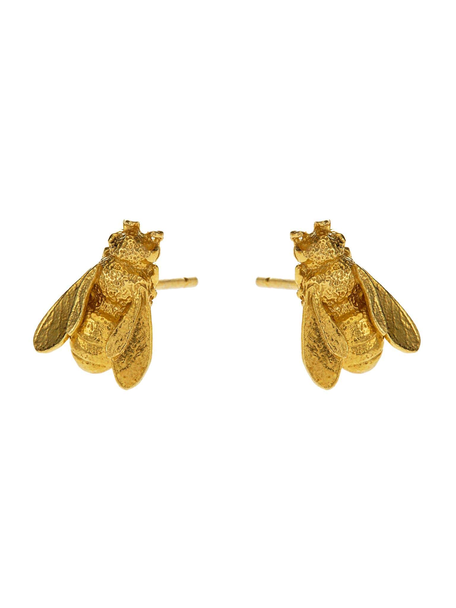 Large Honey Bee Studs - image 1 | gold plate