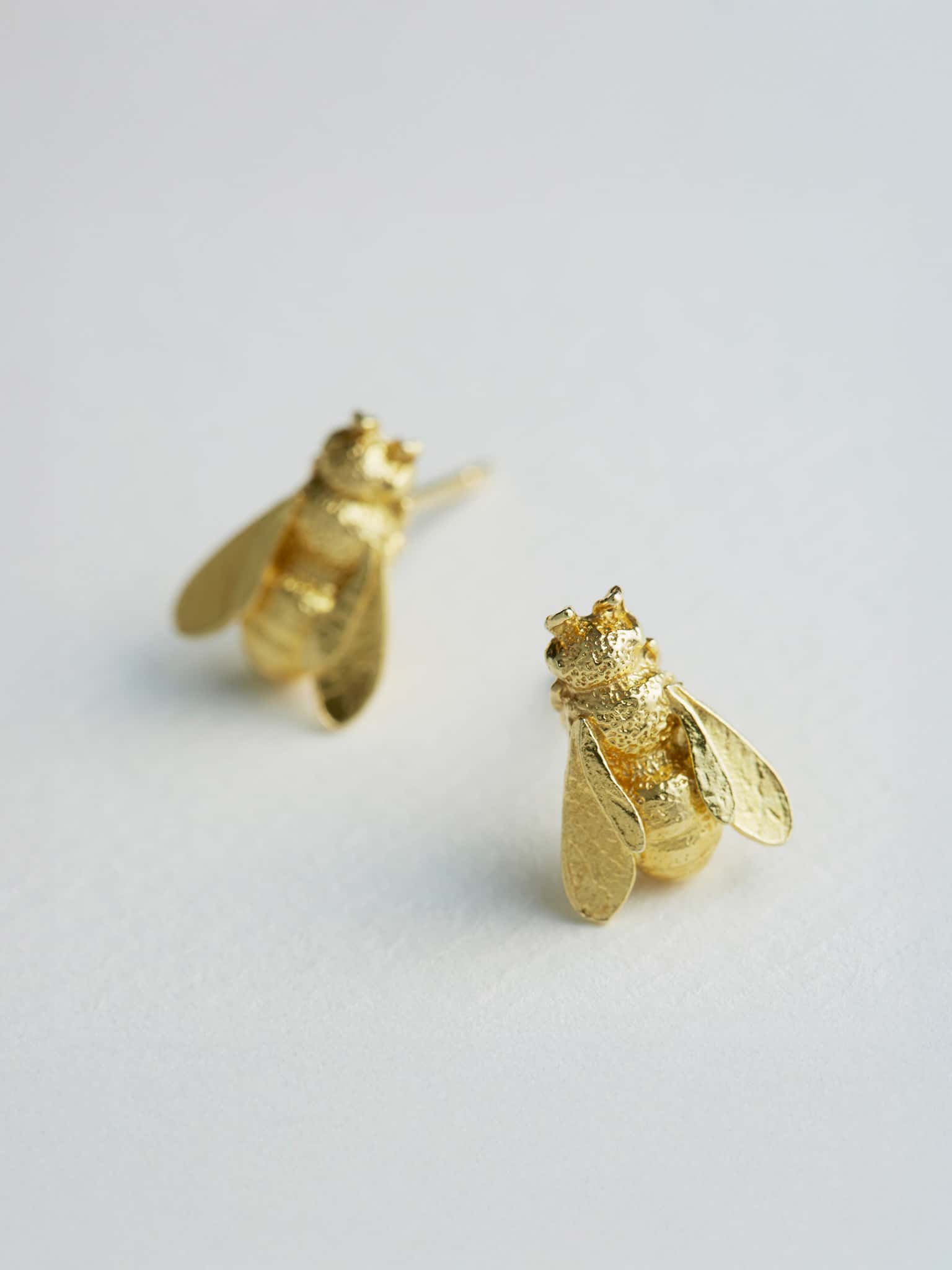 Large Honey Bee Studs - image 4 | gold plate