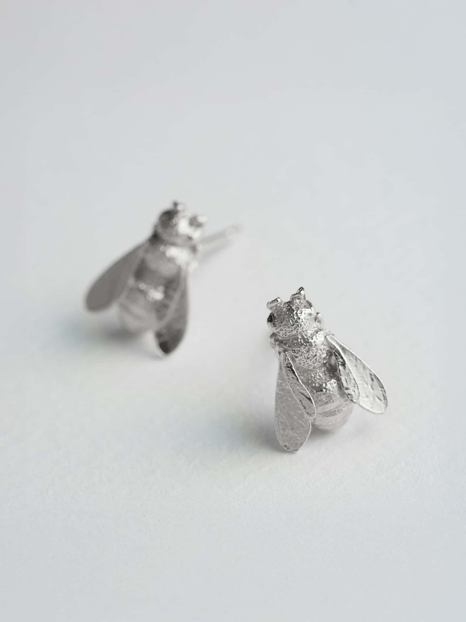 Large Honey Bee Studs - image 7 | silver