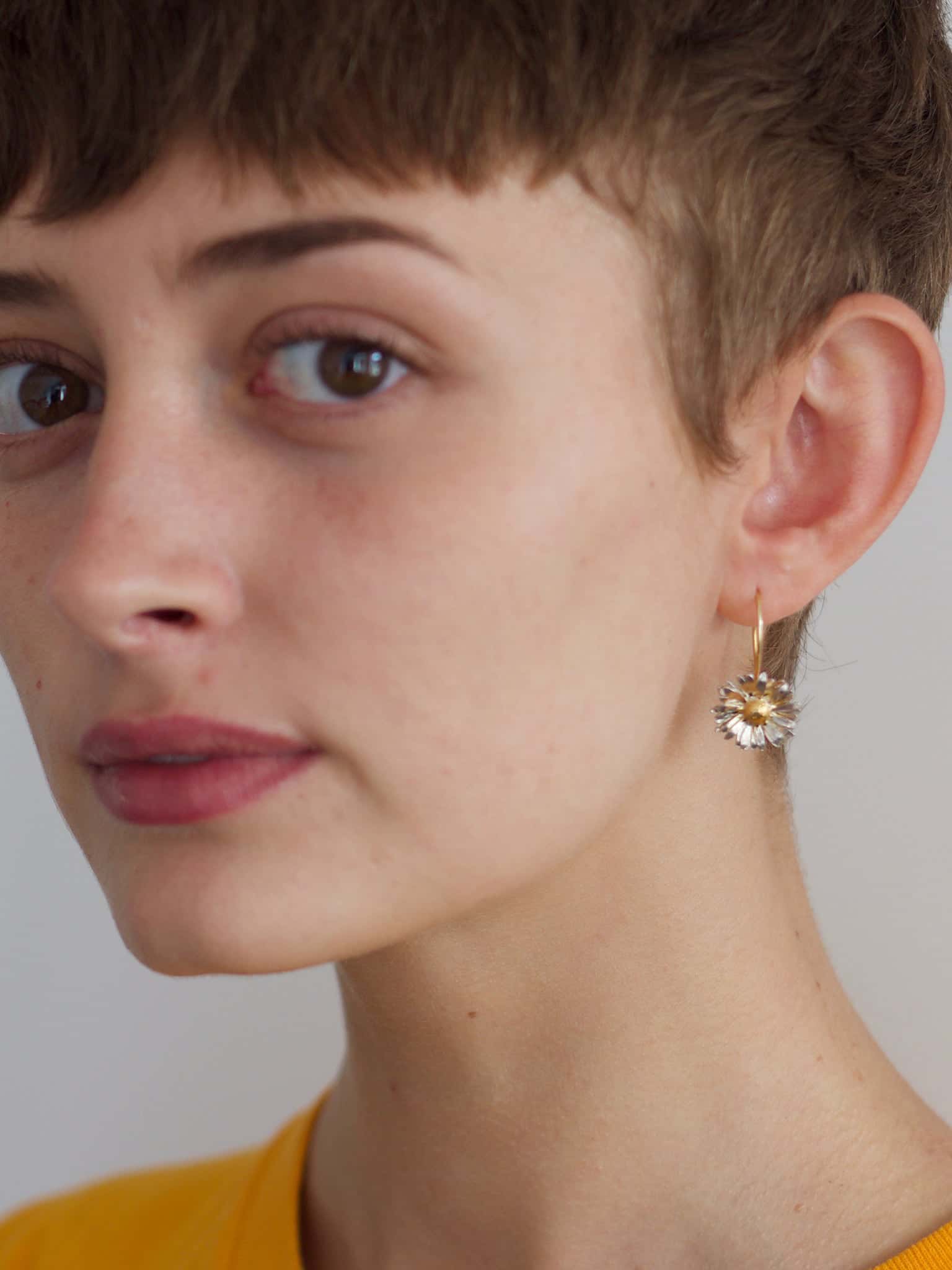 Big Daisy Hook Earrings - image 2