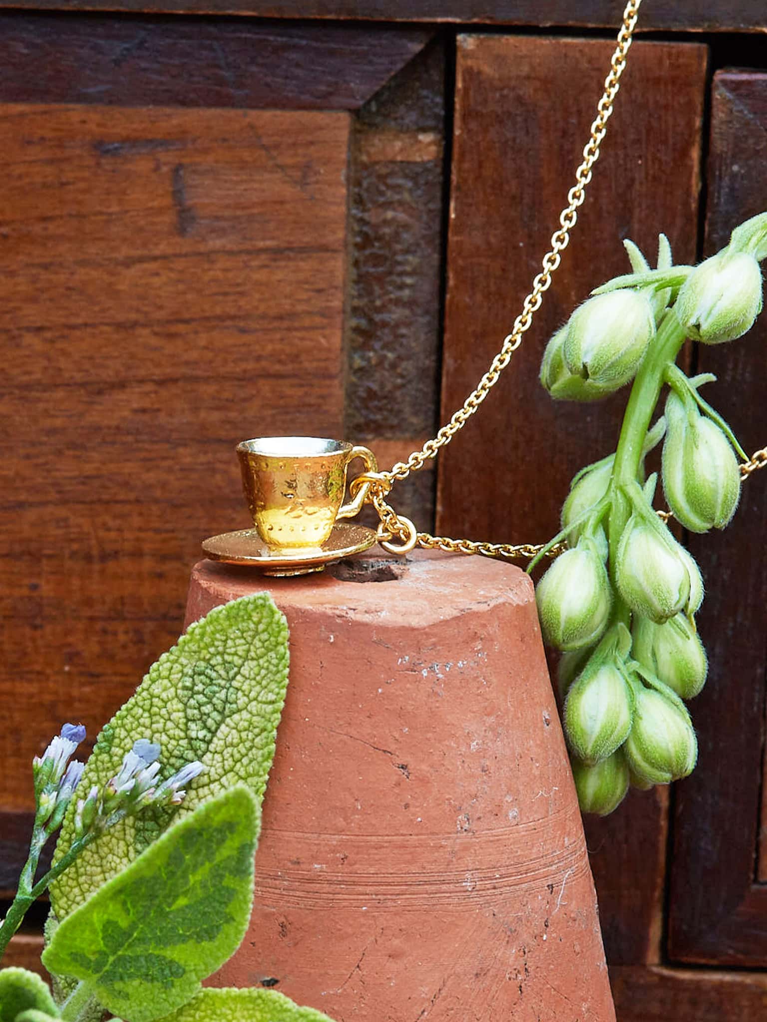 Teacup & Saucer Necklace - image 3