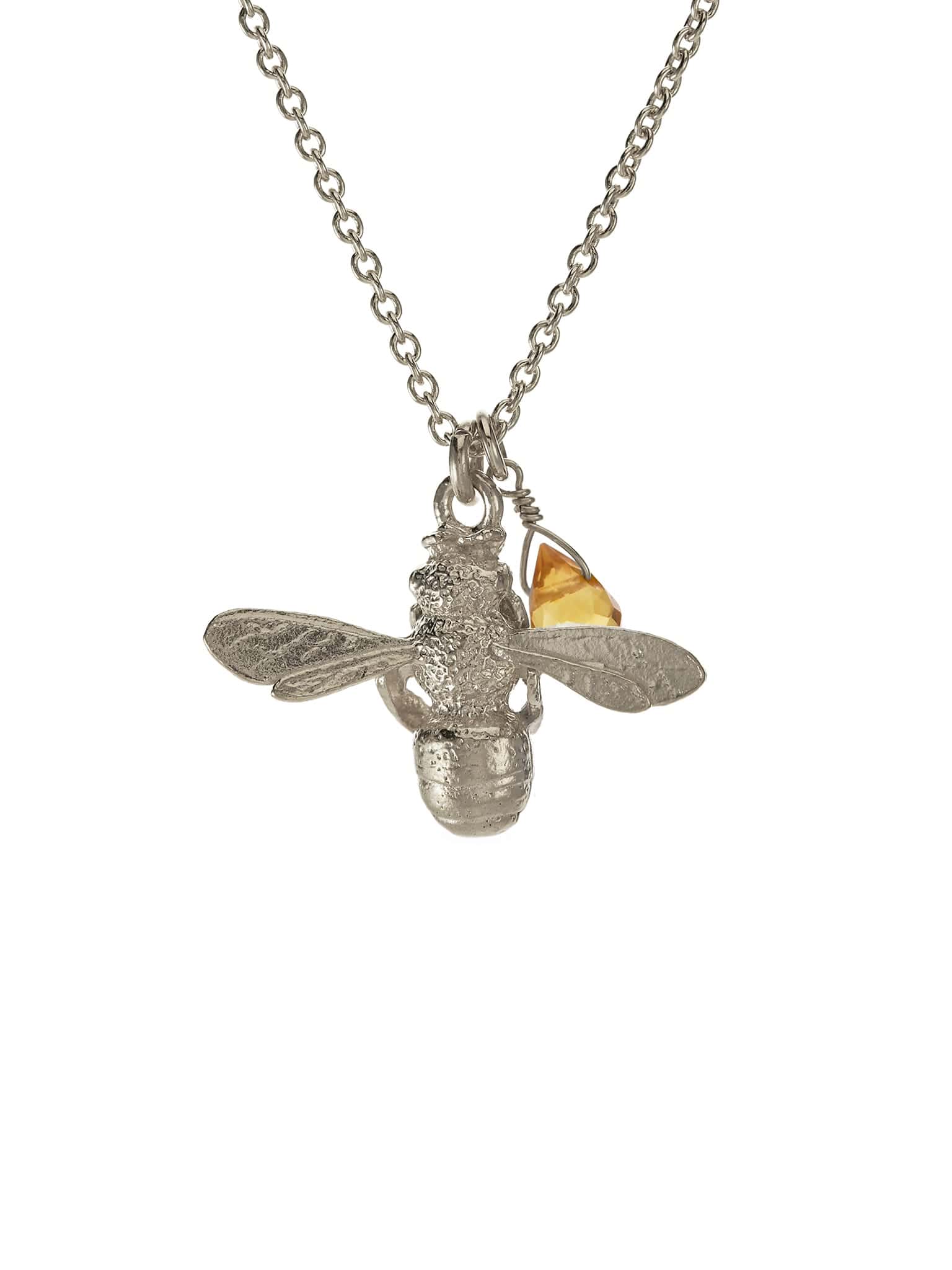 Honey Bee and Citrine Necklace - image 5 | silver