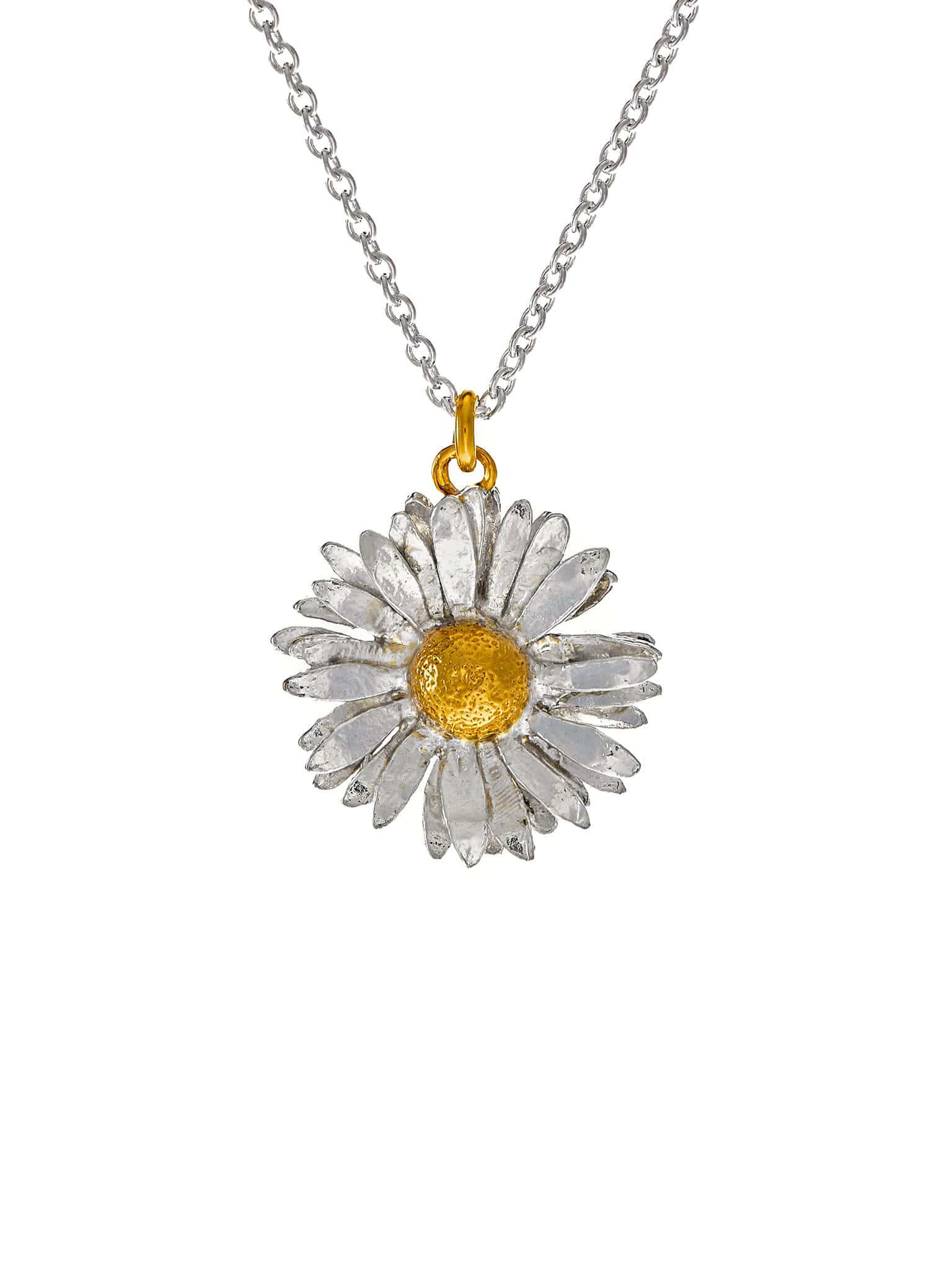 Big Daisy Necklace - image 1 | silver & gold plate