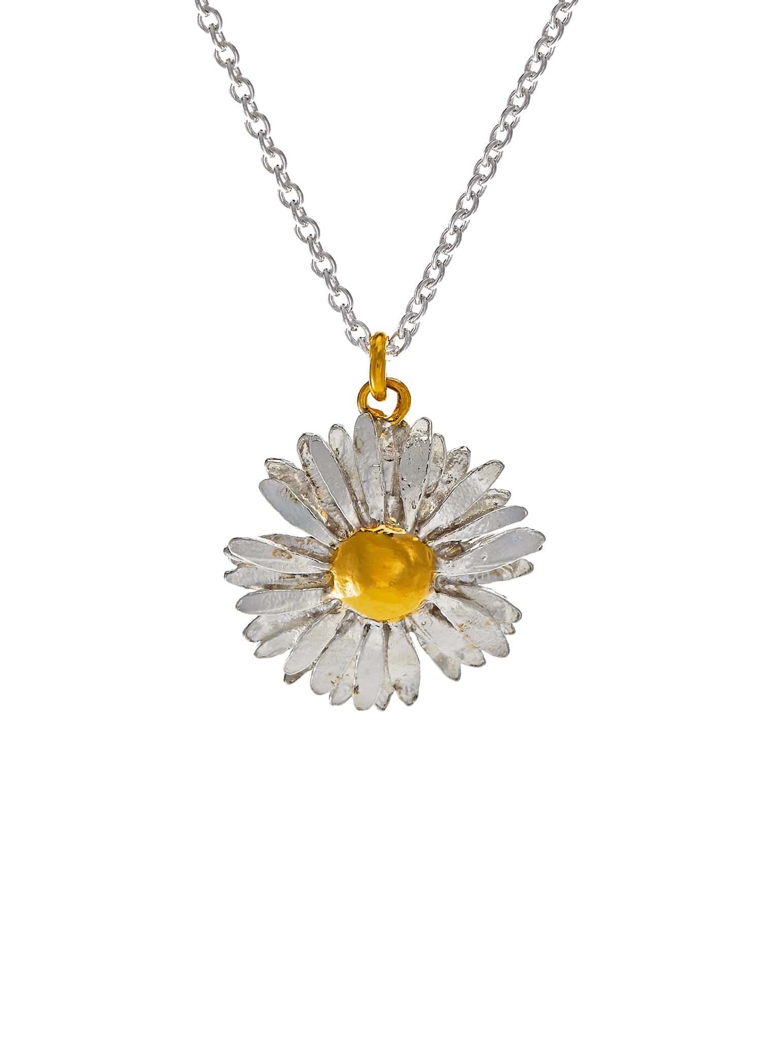 Big Daisy Necklace - image 5 | silver & gold plate