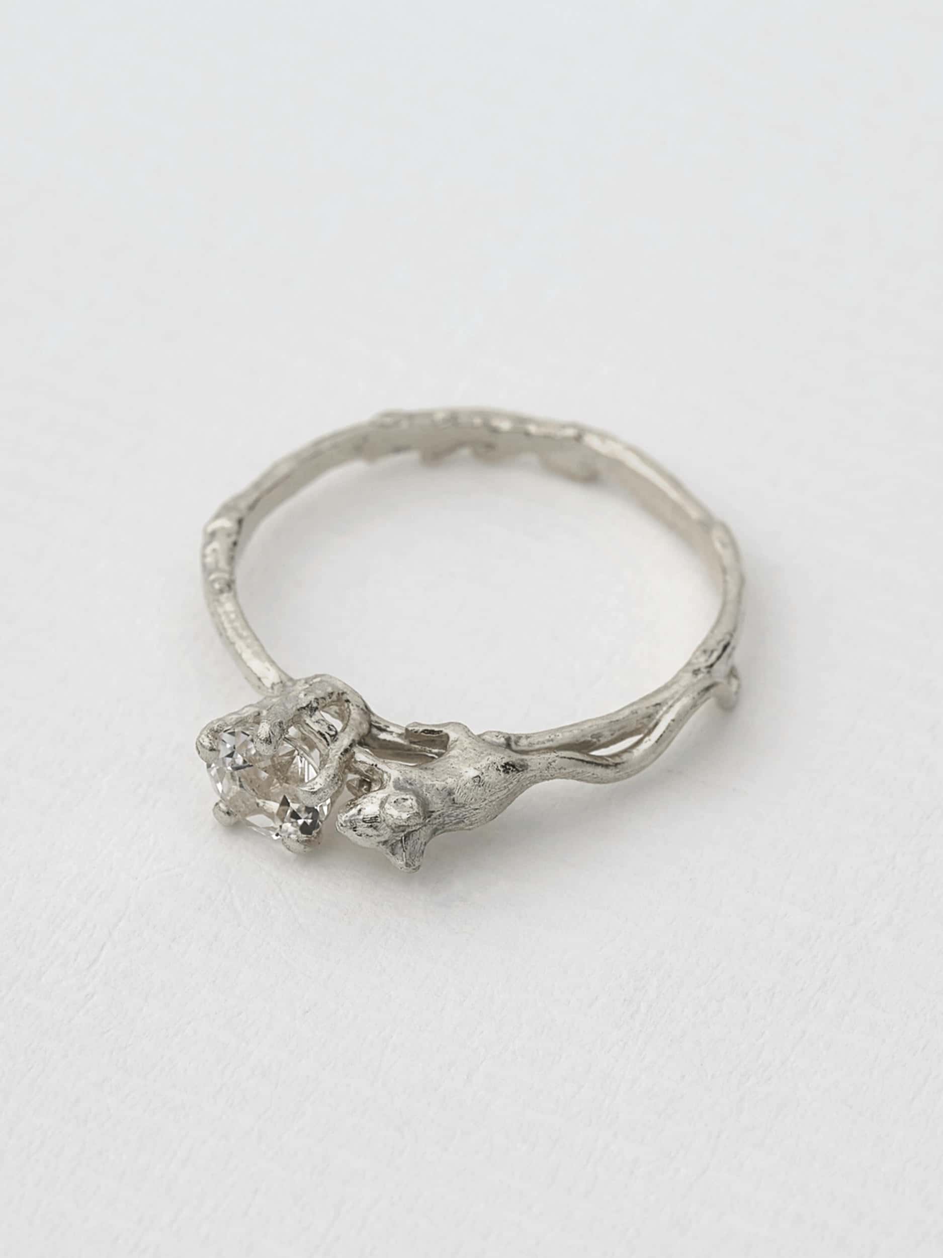 Mouse & Topaz Ring - image 5 | silver