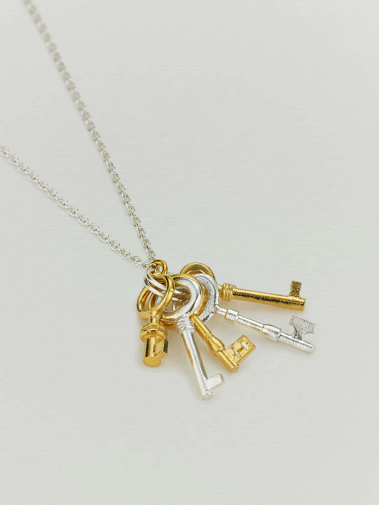 Bunch of Keys Necklace - image 2 | silver & gold plate
