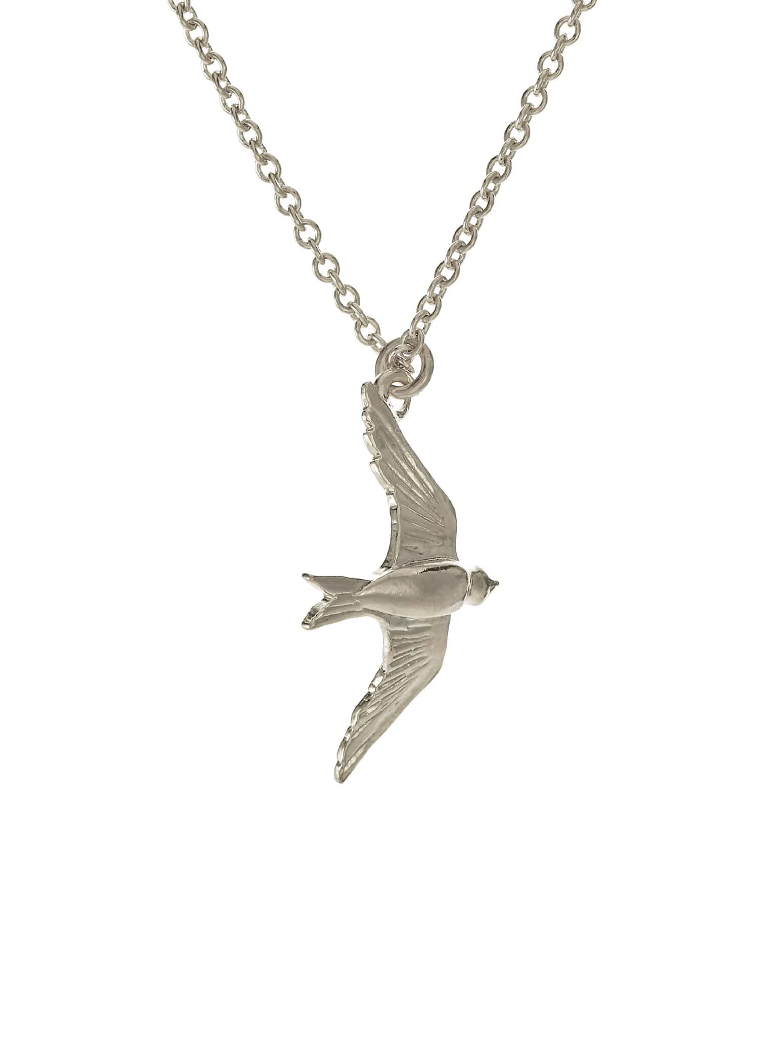 Flying Swallow Necklace - image 9 | silver