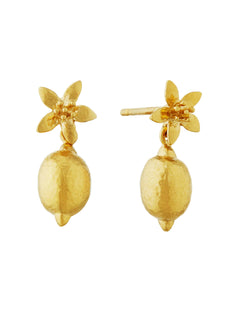 Lemon Blossom Stud Earrings with Lemon Drops
