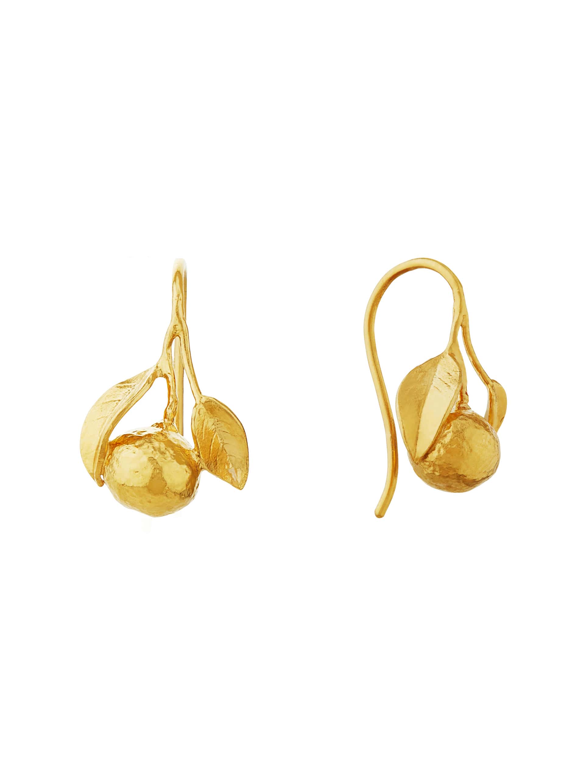 Orange Hook Earrings - image 1 | gold plate