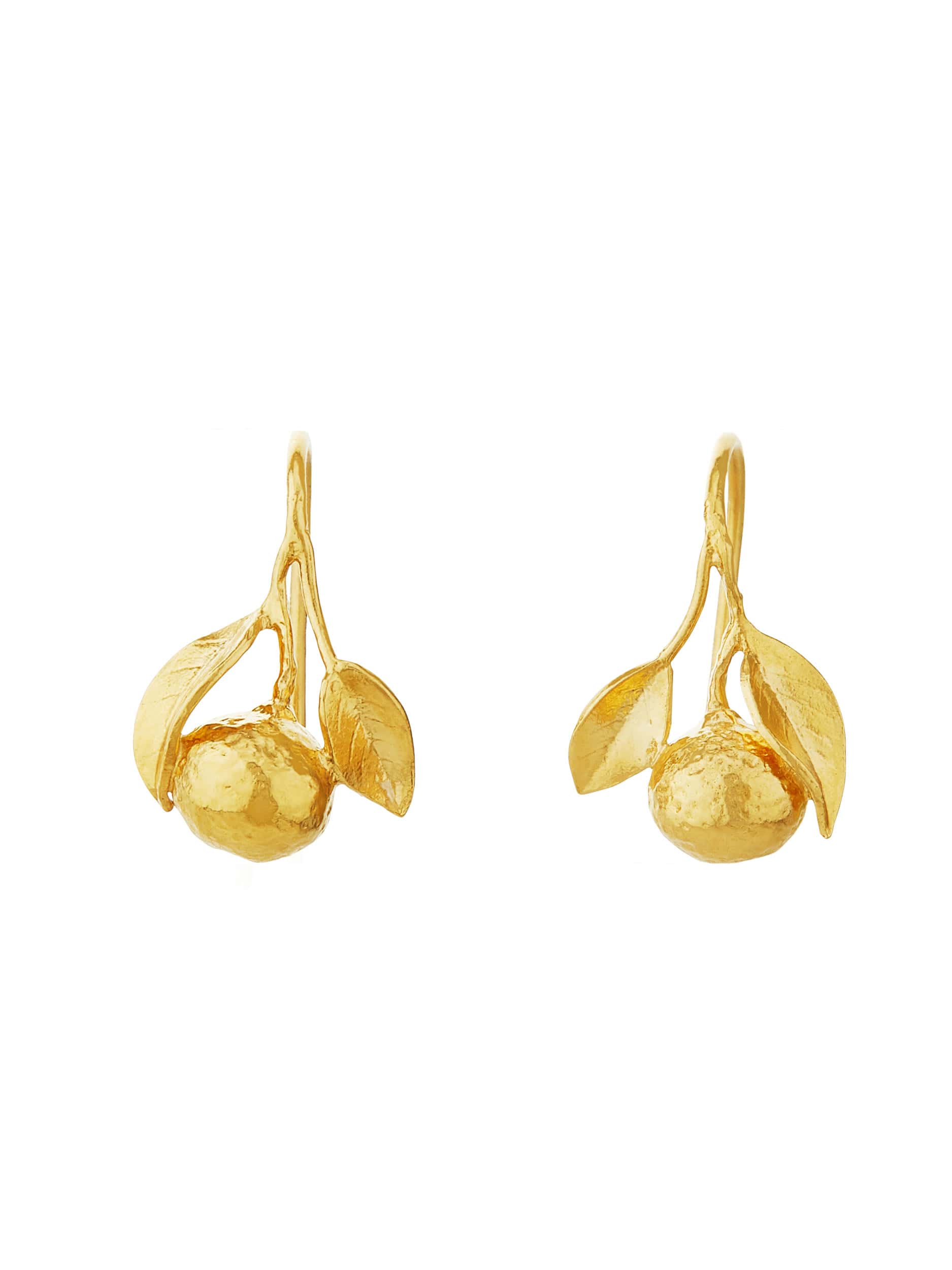 Orange Hook Earrings - image 5 | gold plate