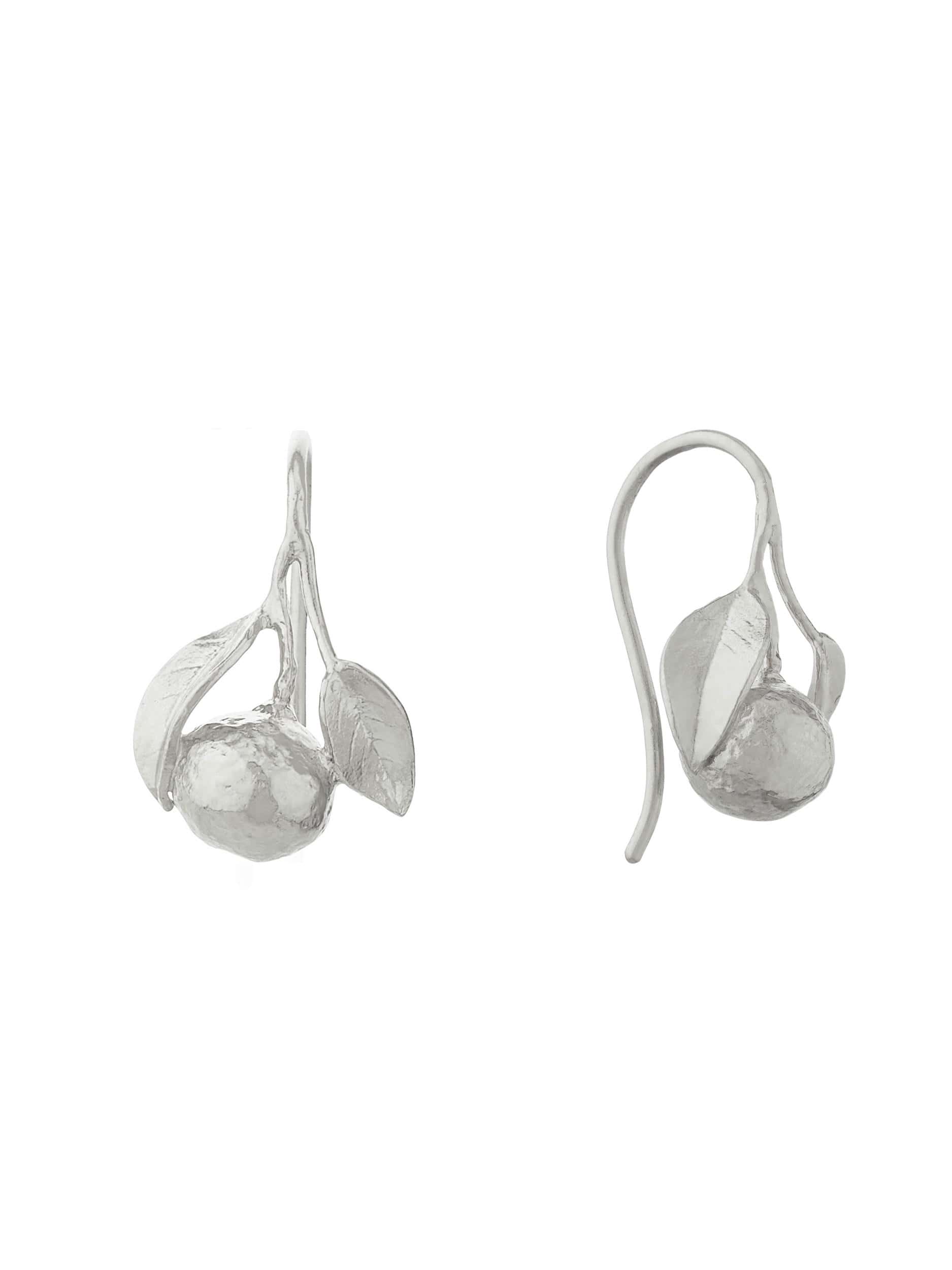 Orange Hook Earrings - image 6 | silver
