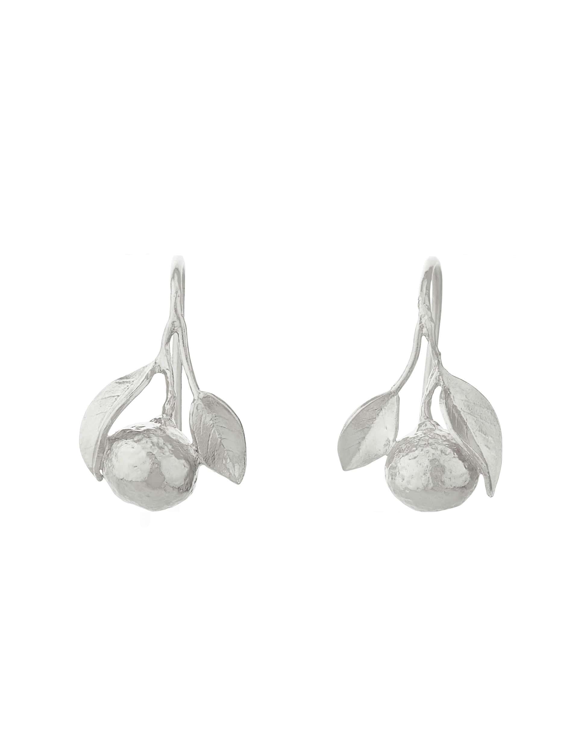 Orange Hook Earrings - image 8 | silver