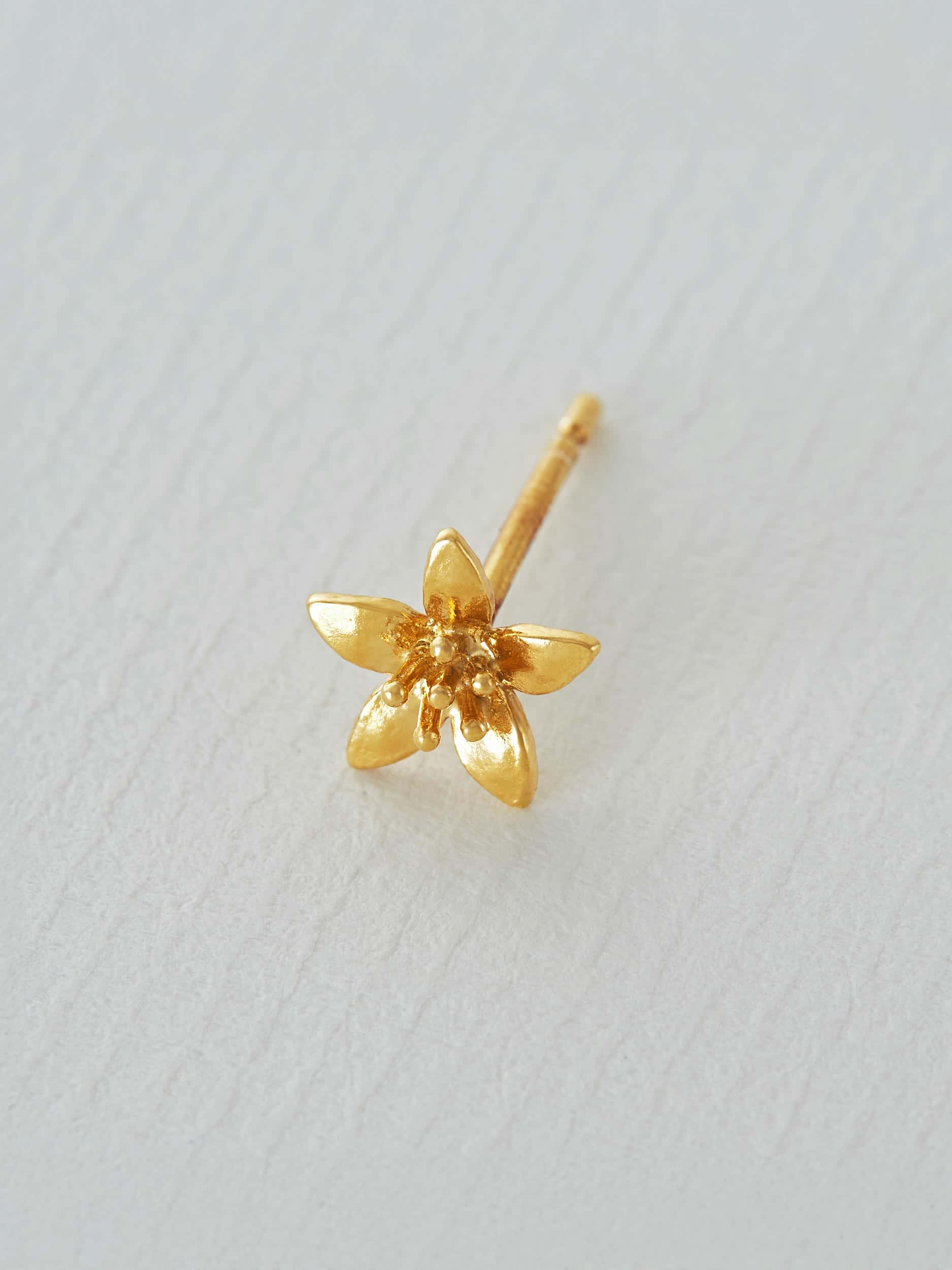 Lemon Blossom Single Stud Earring - image 4 | gold plate