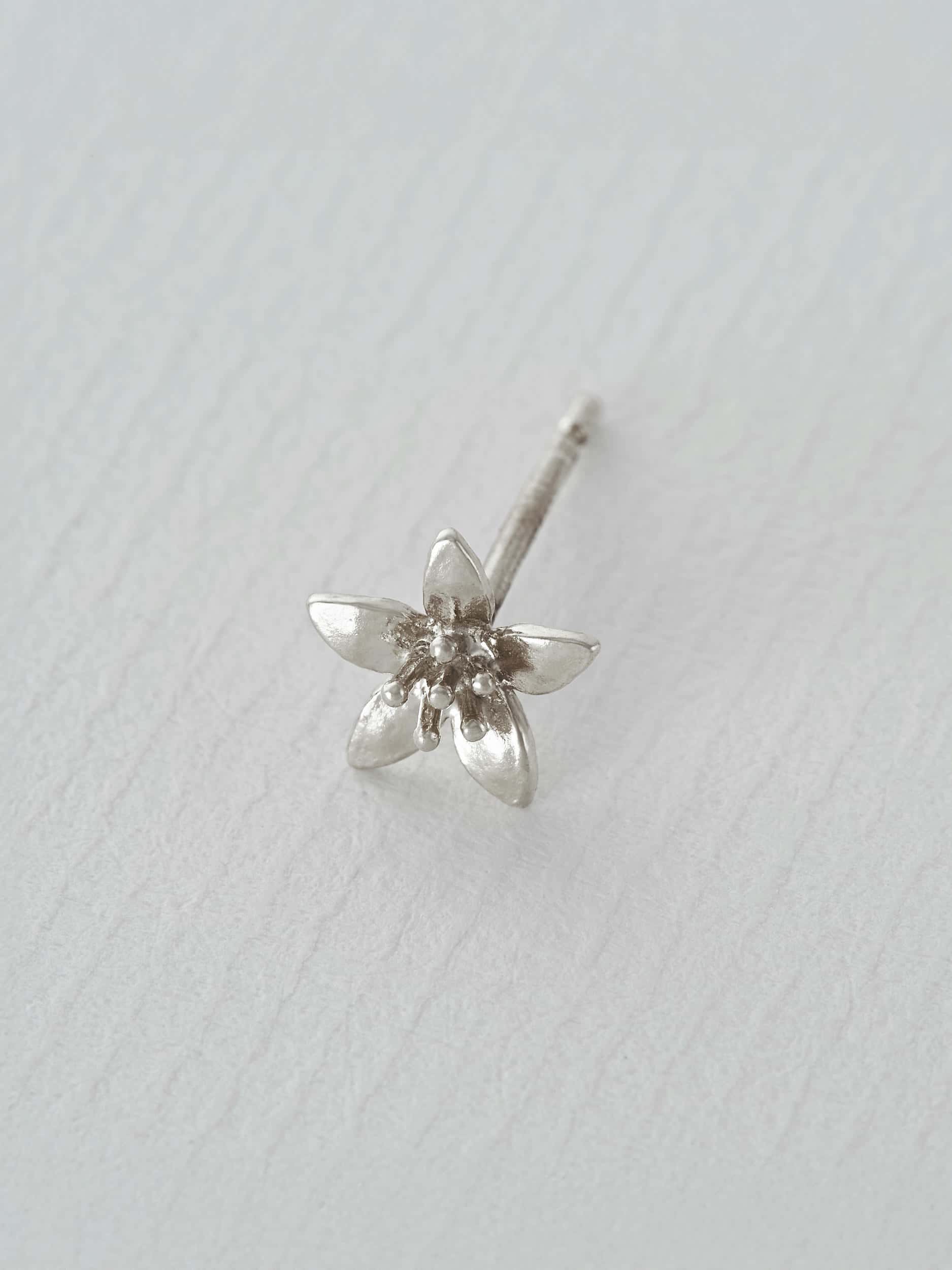 Lemon Blossom Single Stud Earring - image 7 | silver