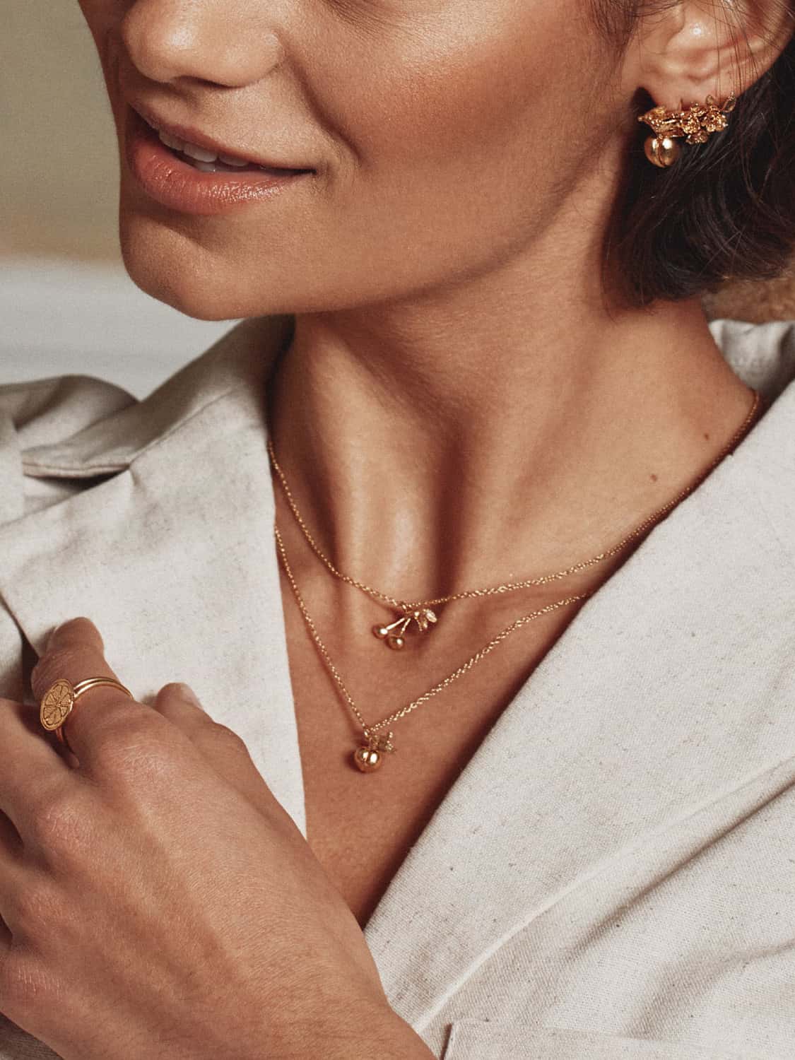 Small & Sweet Peach Necklace - image 2