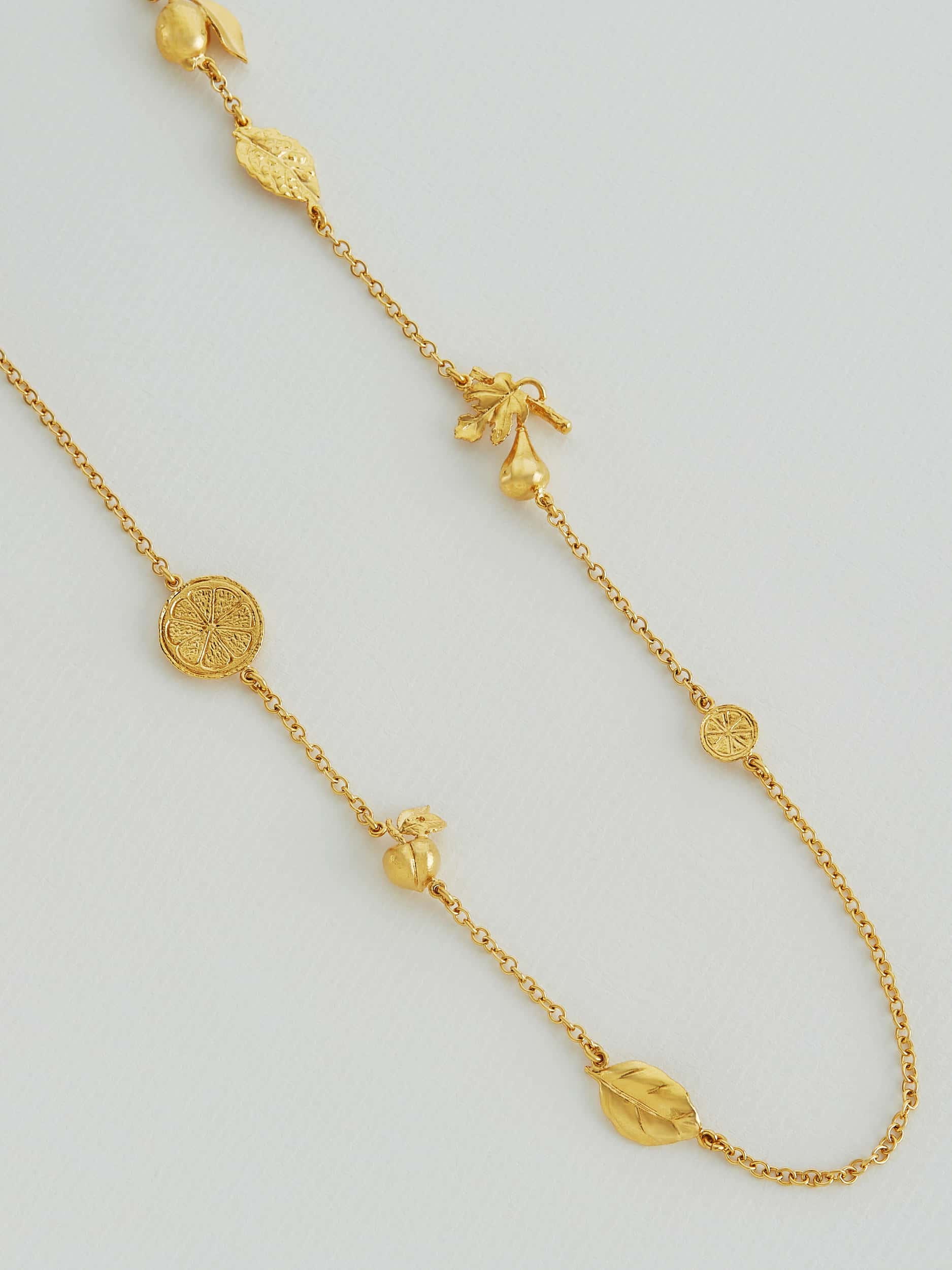 Longline Fruit Medley Station Necklace - image 3 | gold plate