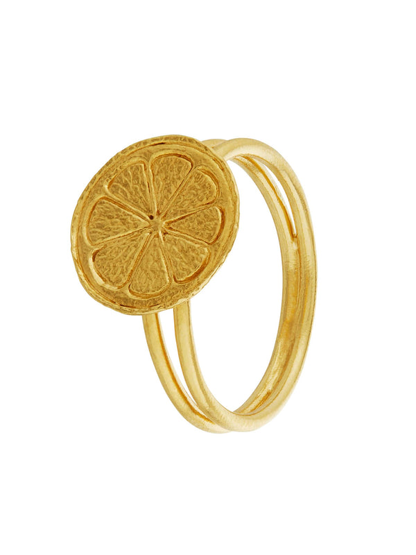 Lemon Slice Double Band Ring