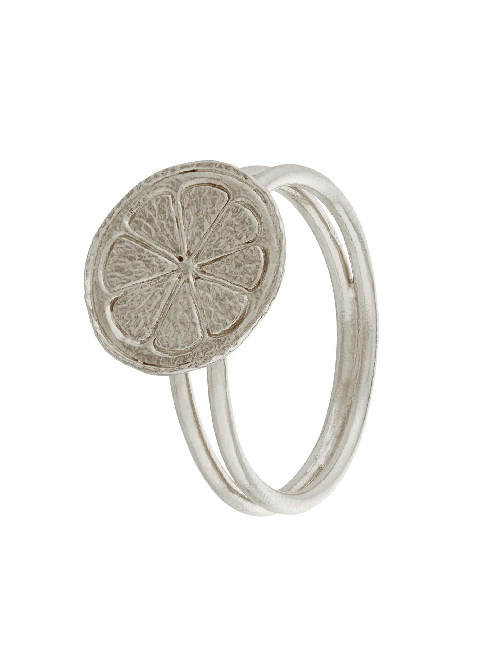Lemon Slice Double Band Ring - image 5 | silver