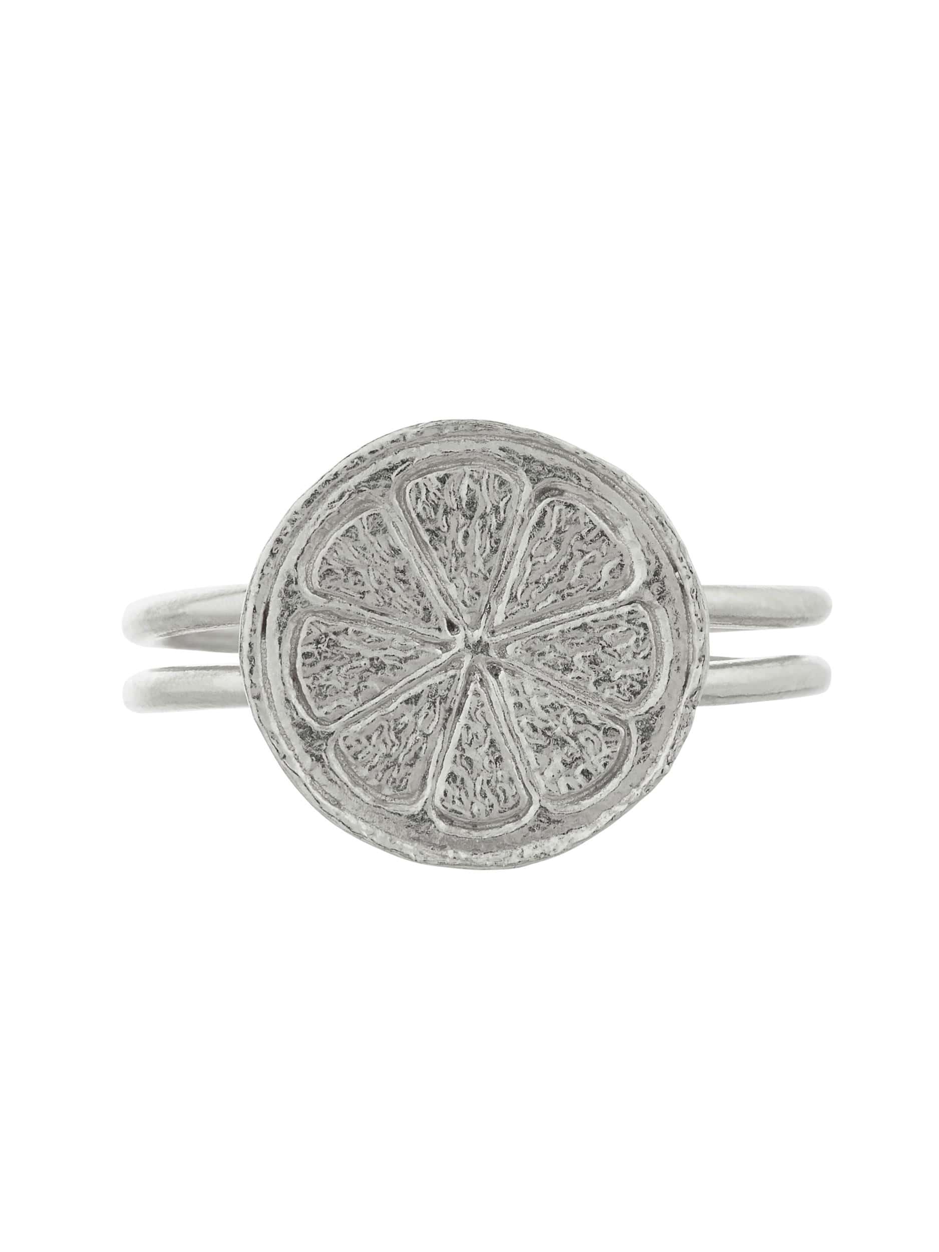 Lemon Slice Double Band Ring - image 8 | silver