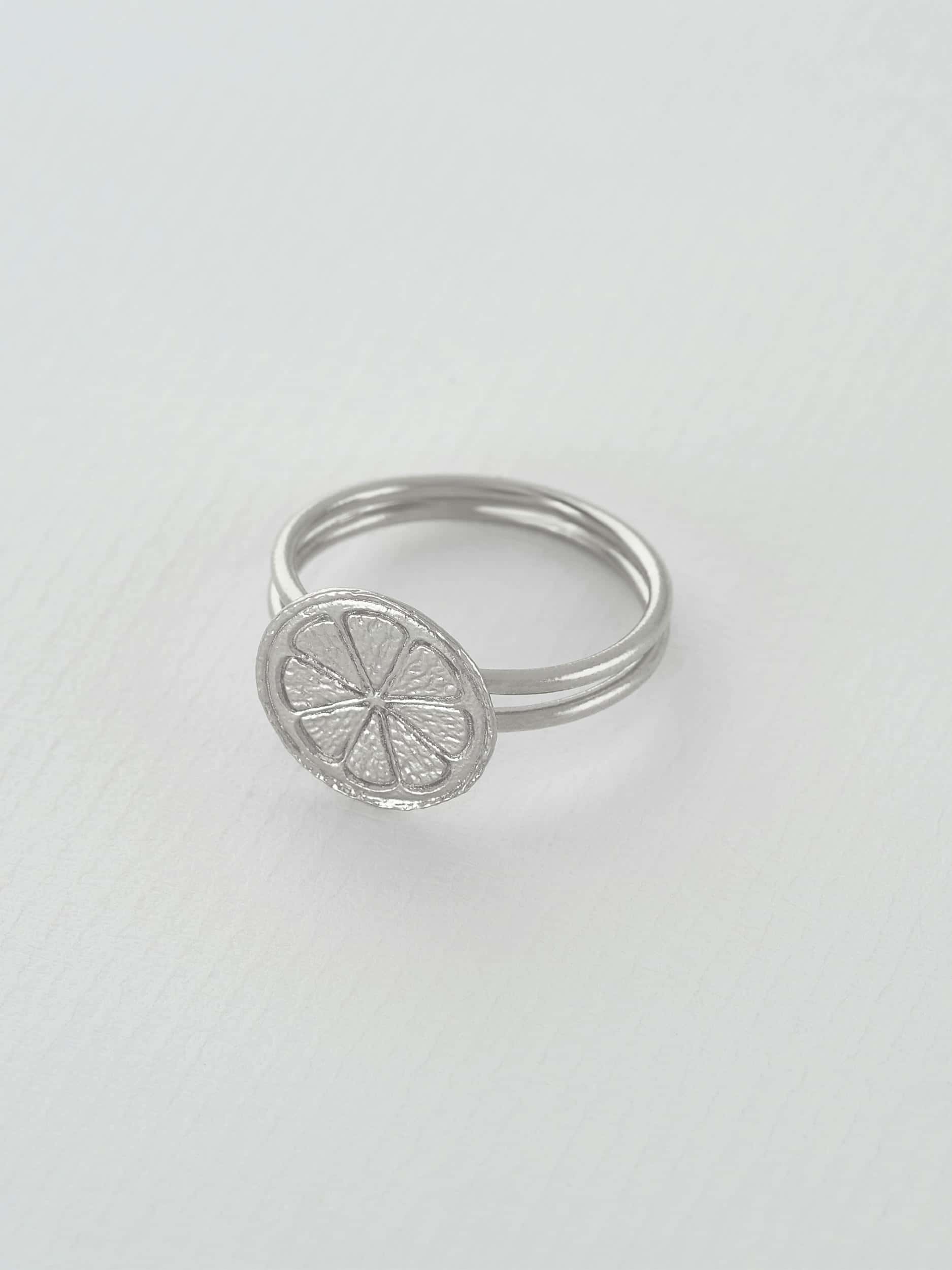 Lemon Slice Double Band Ring - image 7 | silver