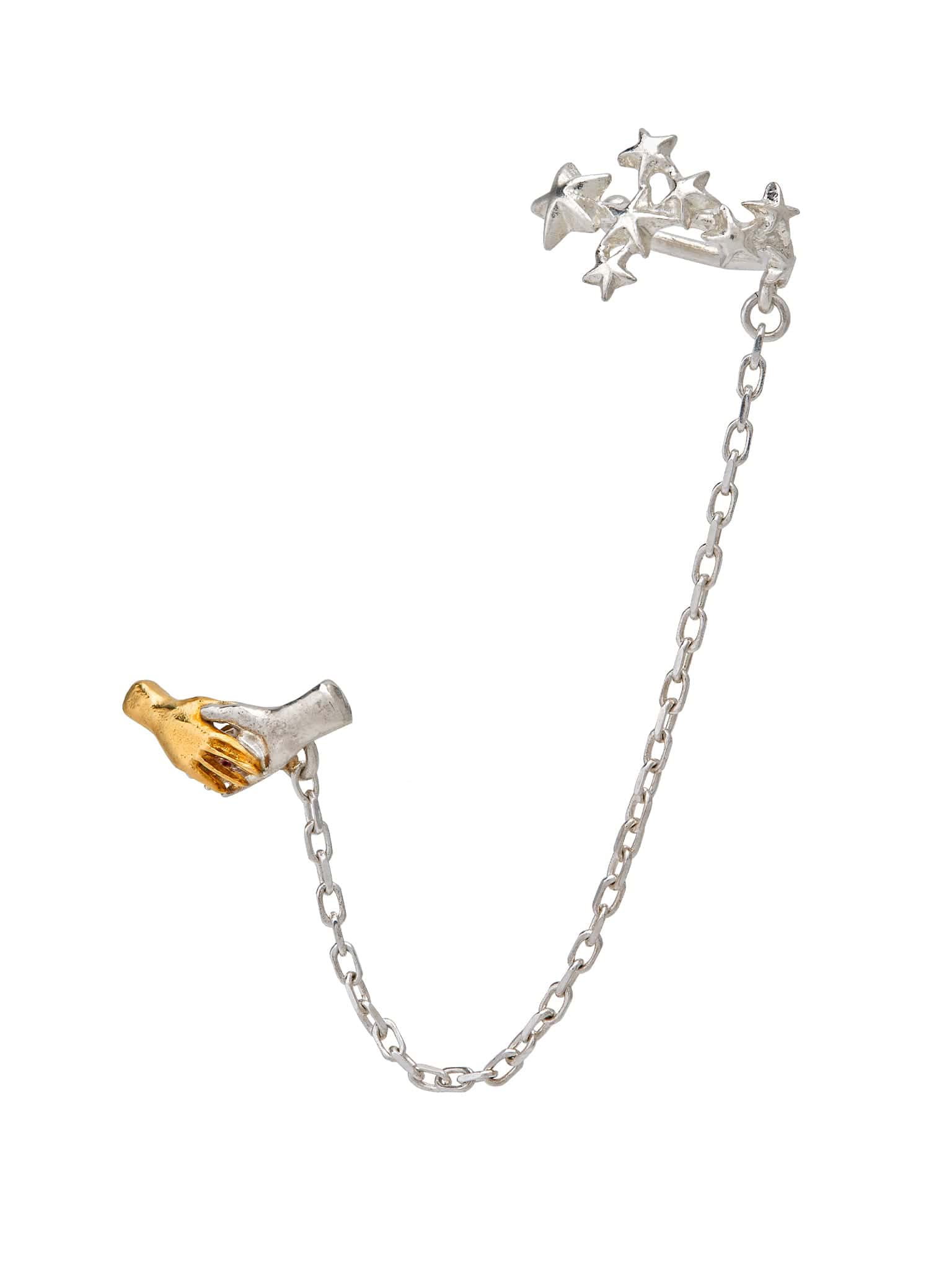 Doctor Who Galaxy Single Ear Cuff - image 1 | silver & gold plate