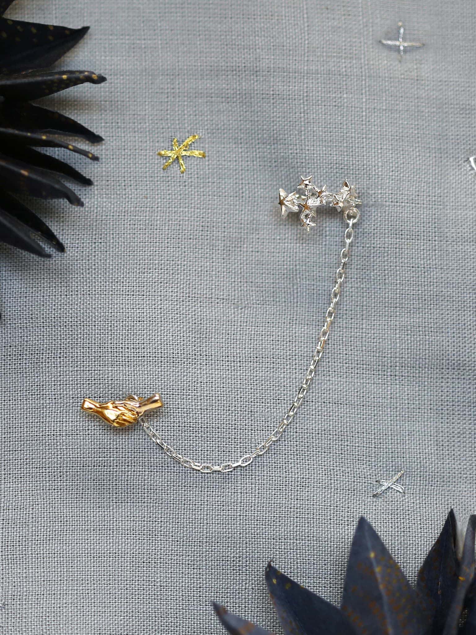 Doctor Who Galaxy Single Ear Cuff - image 5 | silver & gold plate