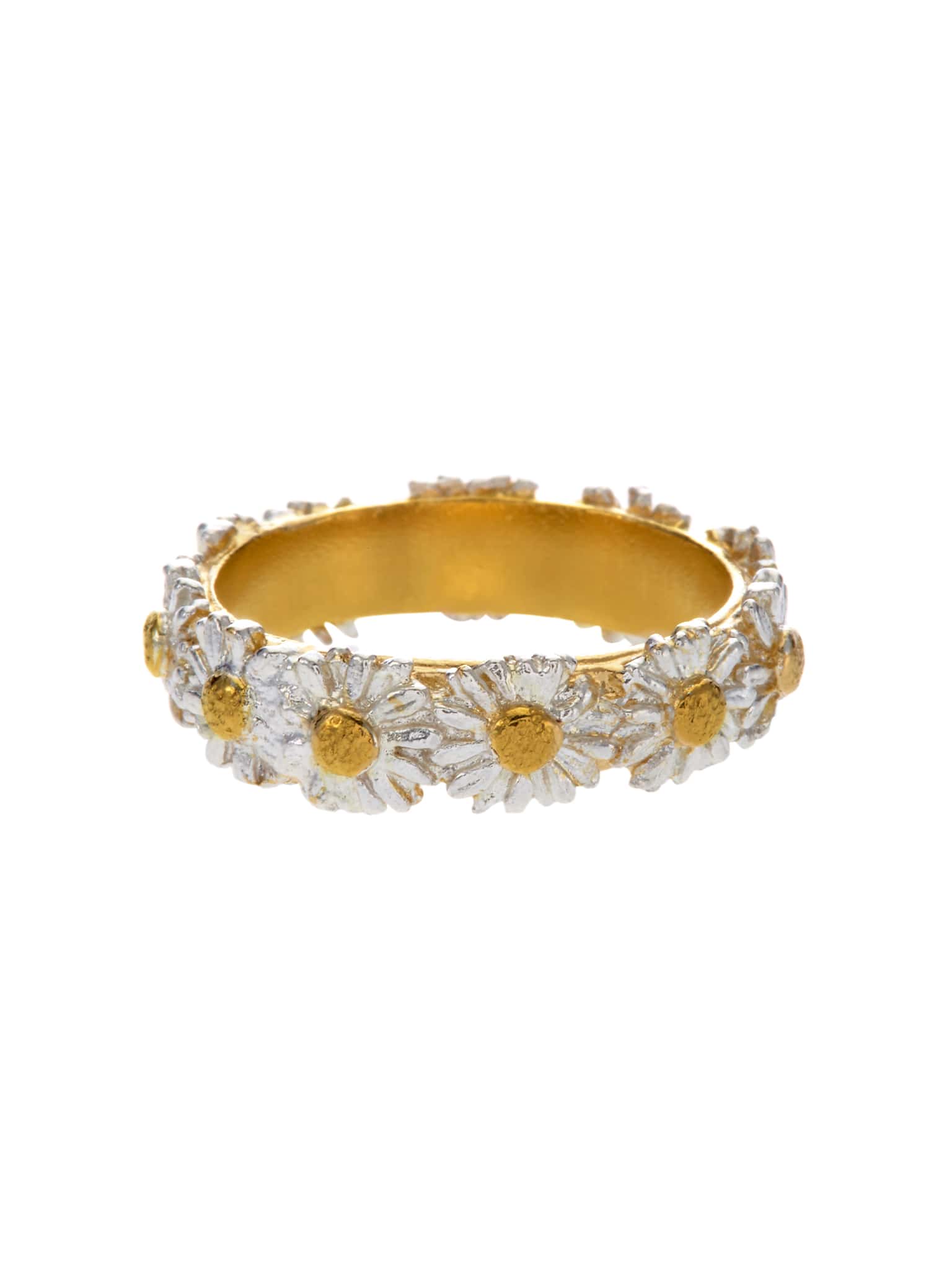 Daisy Wreath Ring - image 6 | silver & gold plate