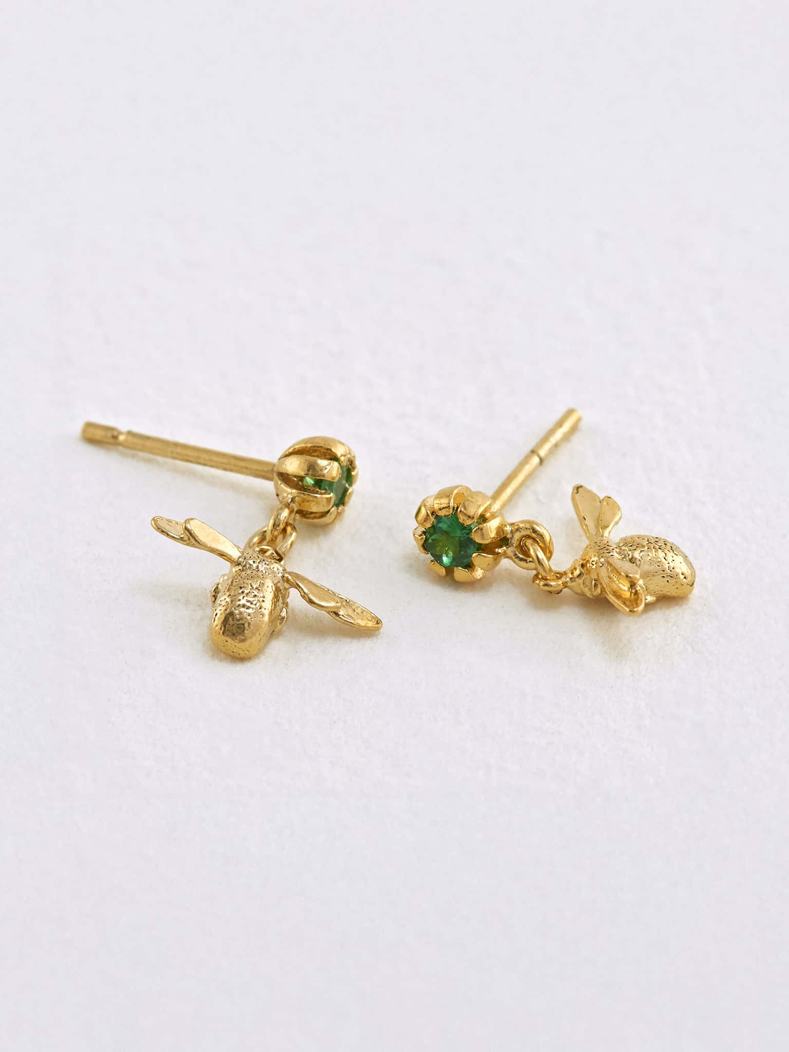 Earth Day Bee Earrings - image 3 | gold plate