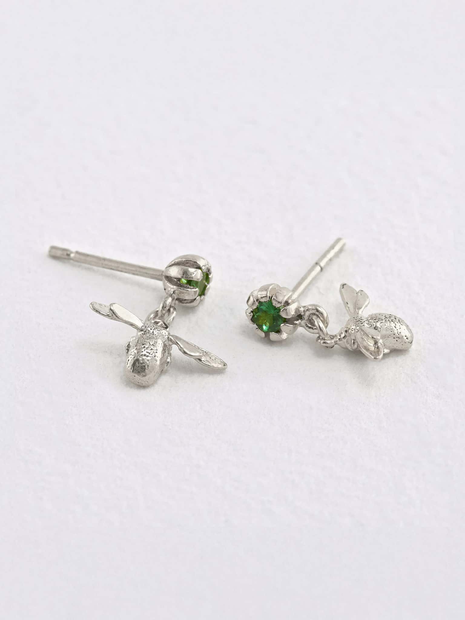 Earth Day Bee Earrings - image 7 | silver