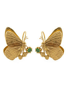 Butterfly with Tsavorite Hook Earrings