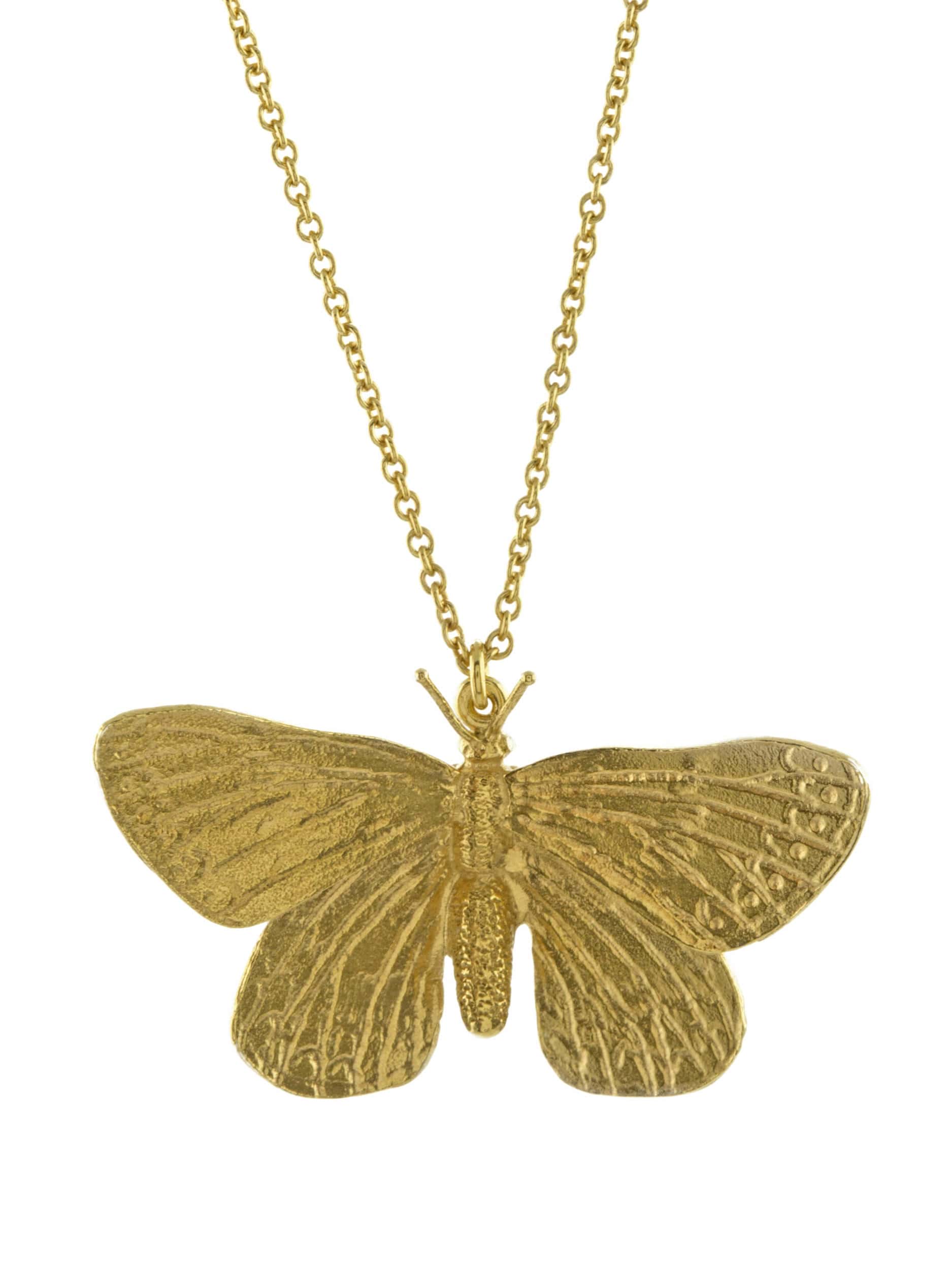 Duke of Burgundy Butterfly Necklace - image 1 | gold plate