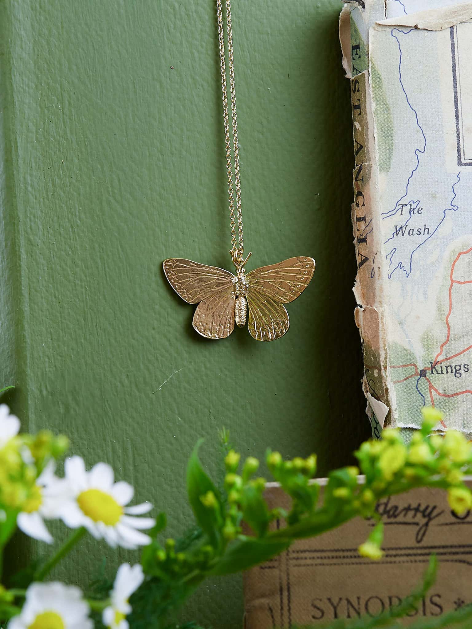 Duke of Burgundy Butterfly Necklace - image 3