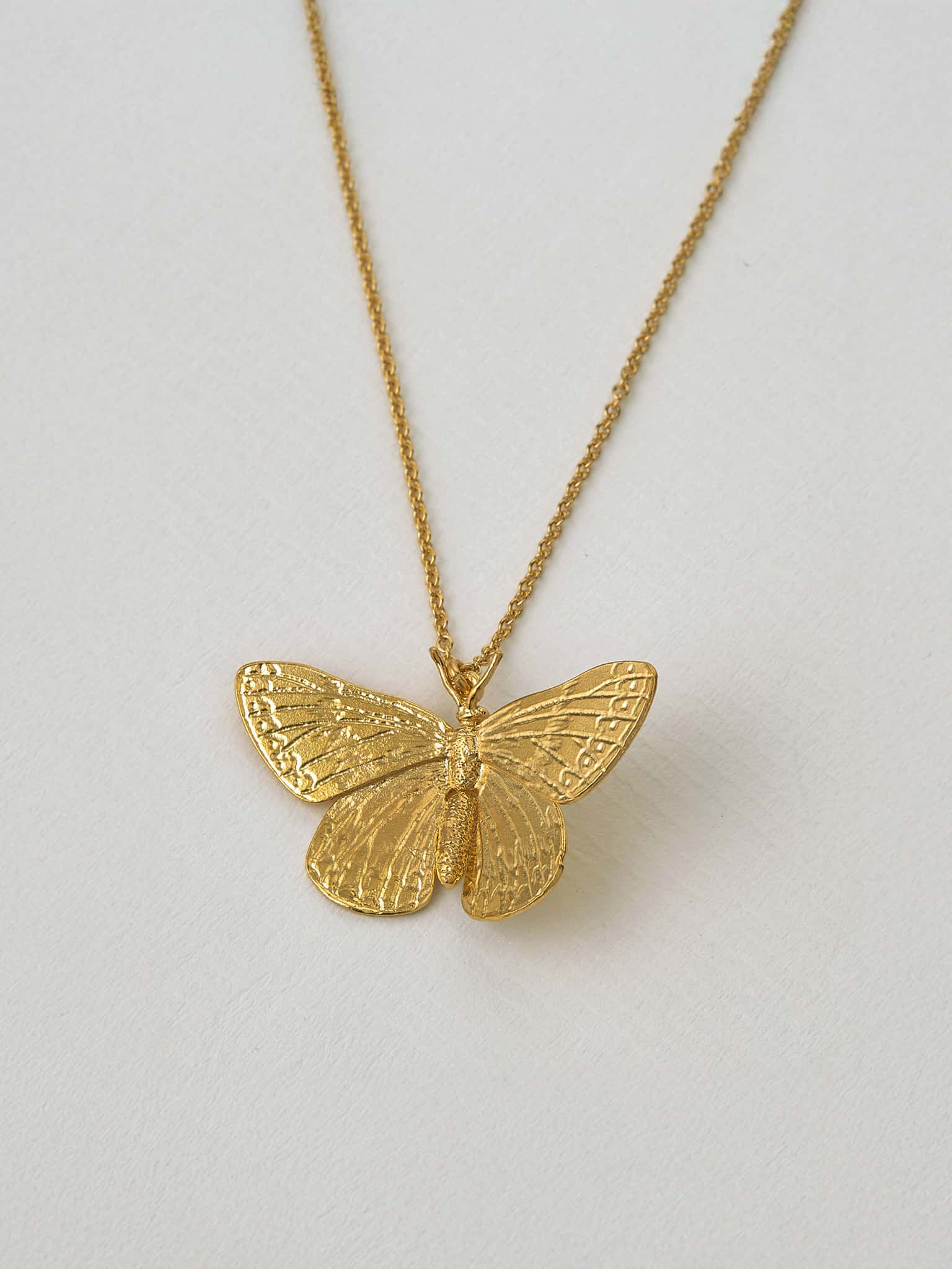 Duke of Burgundy Butterfly Necklace - image 4 | gold plate