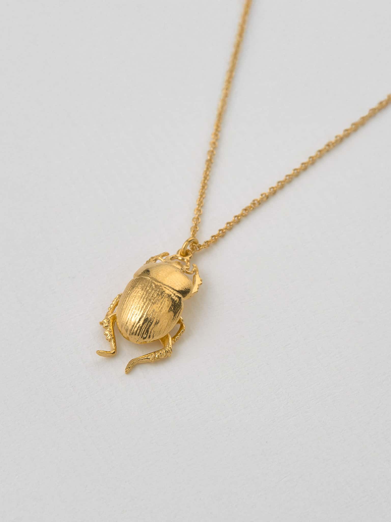 Dor Beetle Necklace - image 4 | gold plate